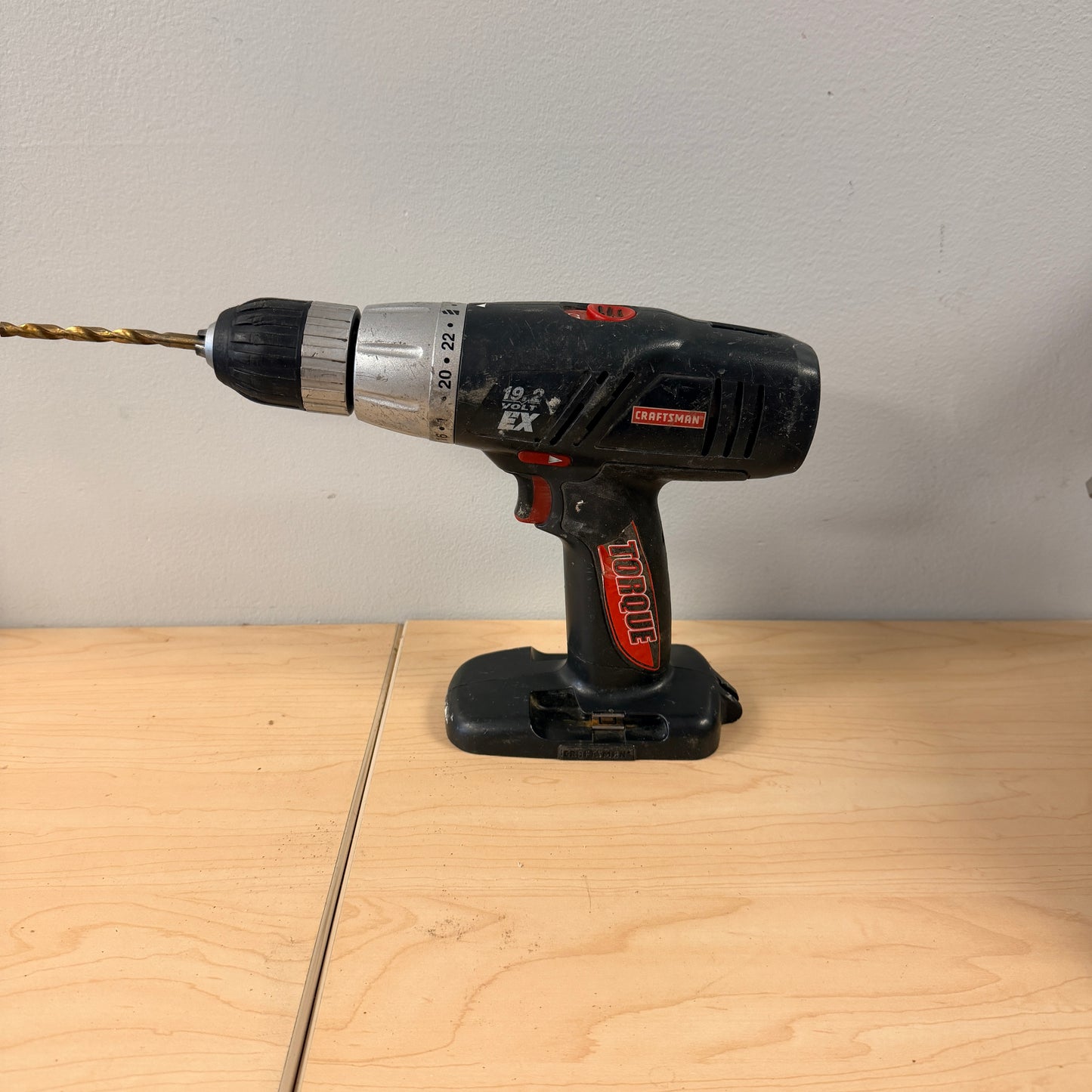 Craftsman 19.2V Cordless Drill Driver EX 1/2" Variable Speed Tool Only Blue Used - A