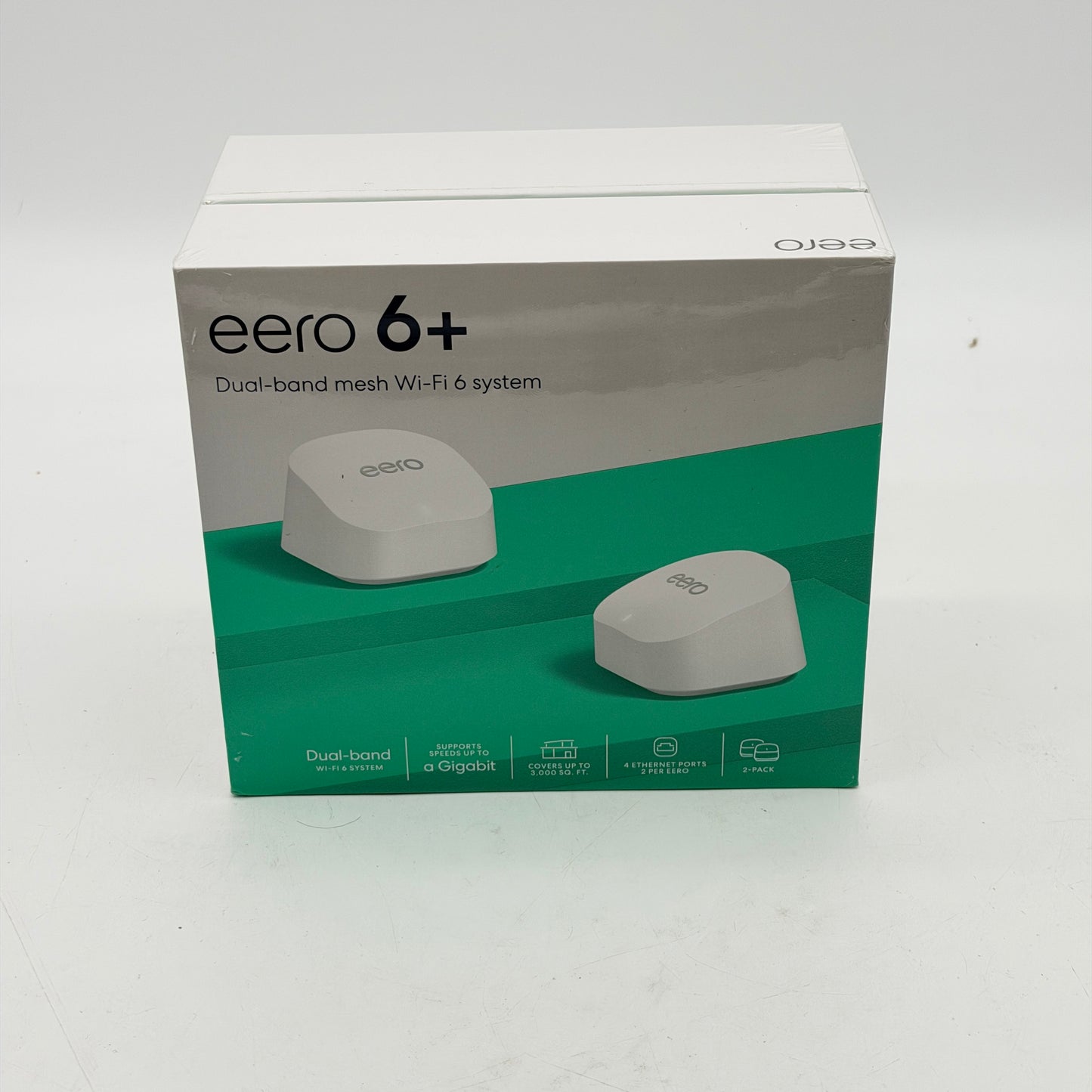 • Amazon eero 6+ Dual-Band Mesh Wi-Fi 6 Router AX3000 R010001 - New In Box Sealed