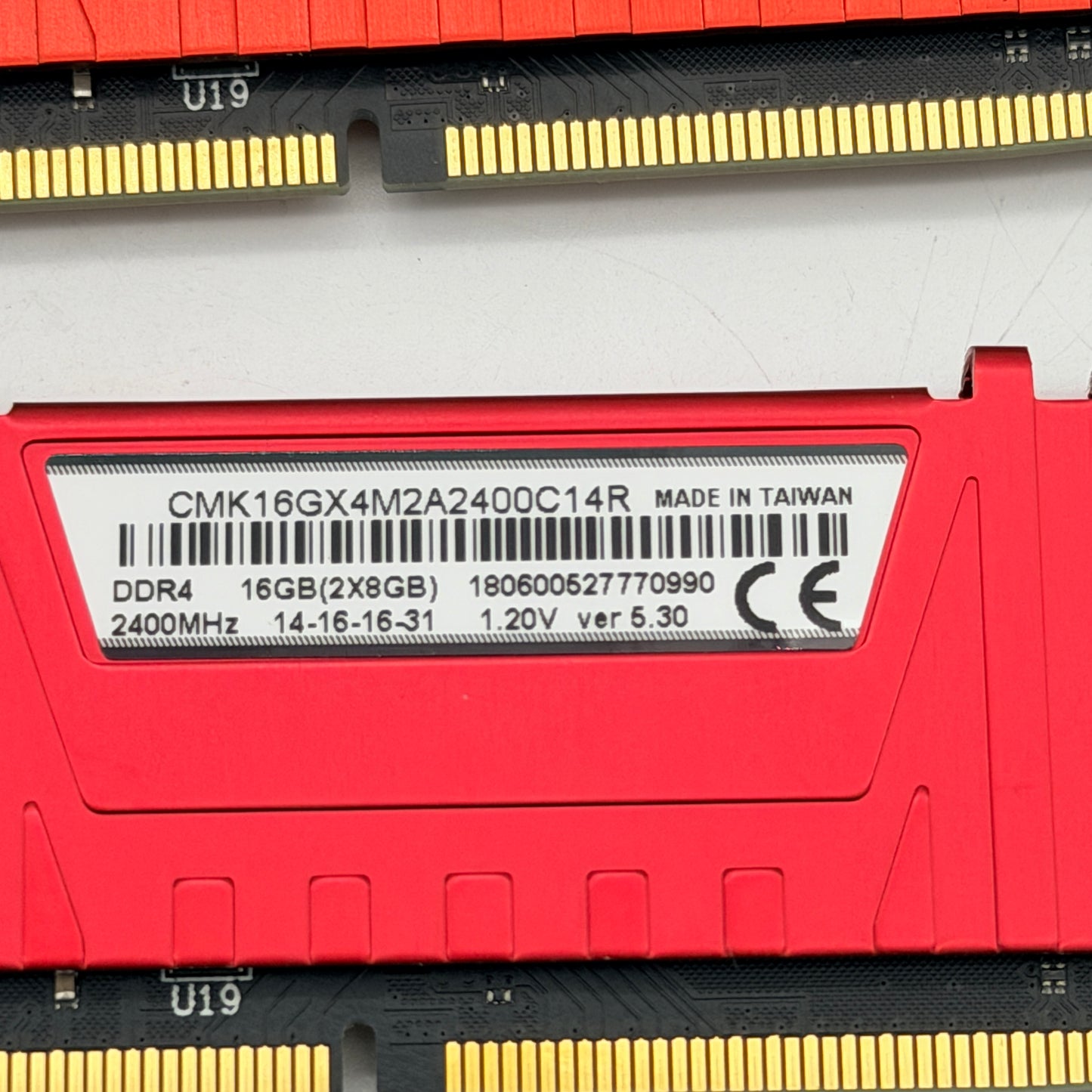 Corsair Vengeance LPX 16GB (2x8GB) DDR4 2400MHz C14 Desktop RAM Kit Red Tested
