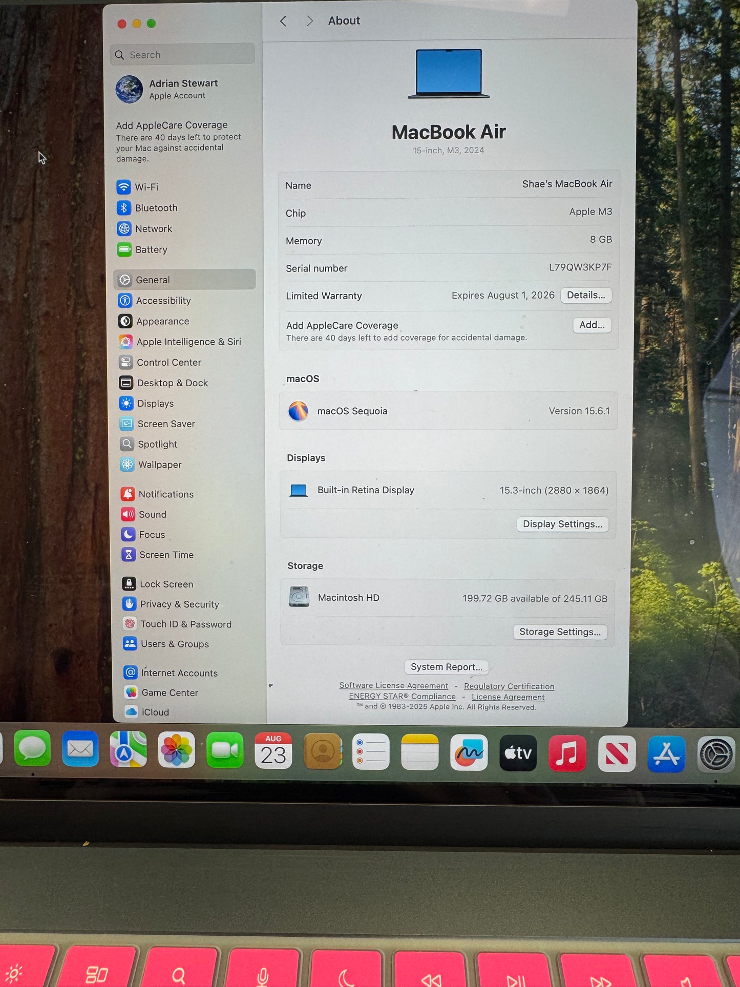 Apple MacBook Air 15" M3 A3114 (2024) - Used - Blue - 256GB SSD