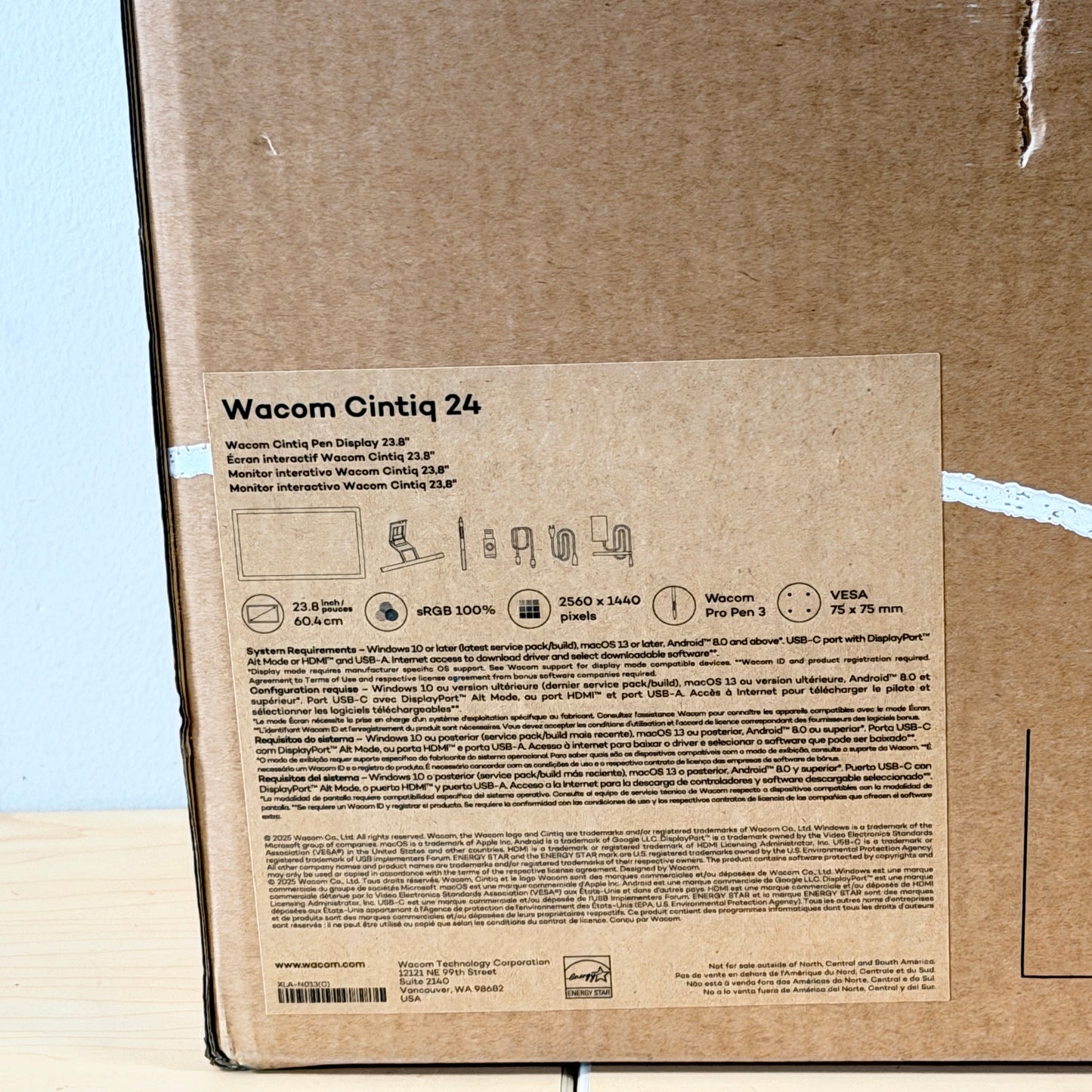 Wacom Cintiq 24 Pro 4K Drawing Monitor New Open Box DTK246K0A