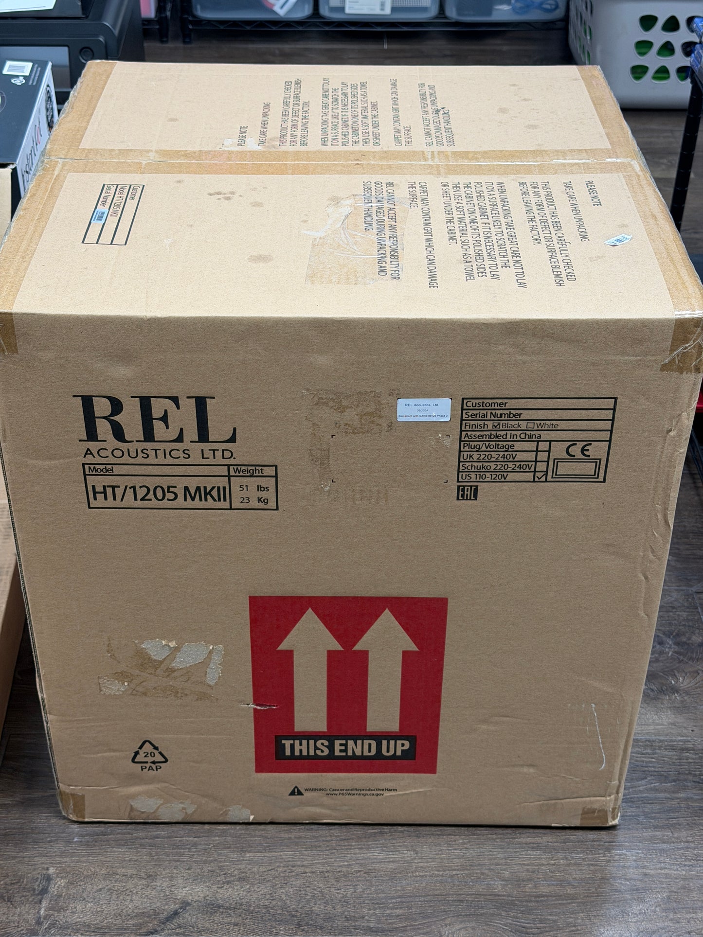 REL HT/1205 MKII 12" Powered Subwoofer Black - 500W RMS (New In Box)