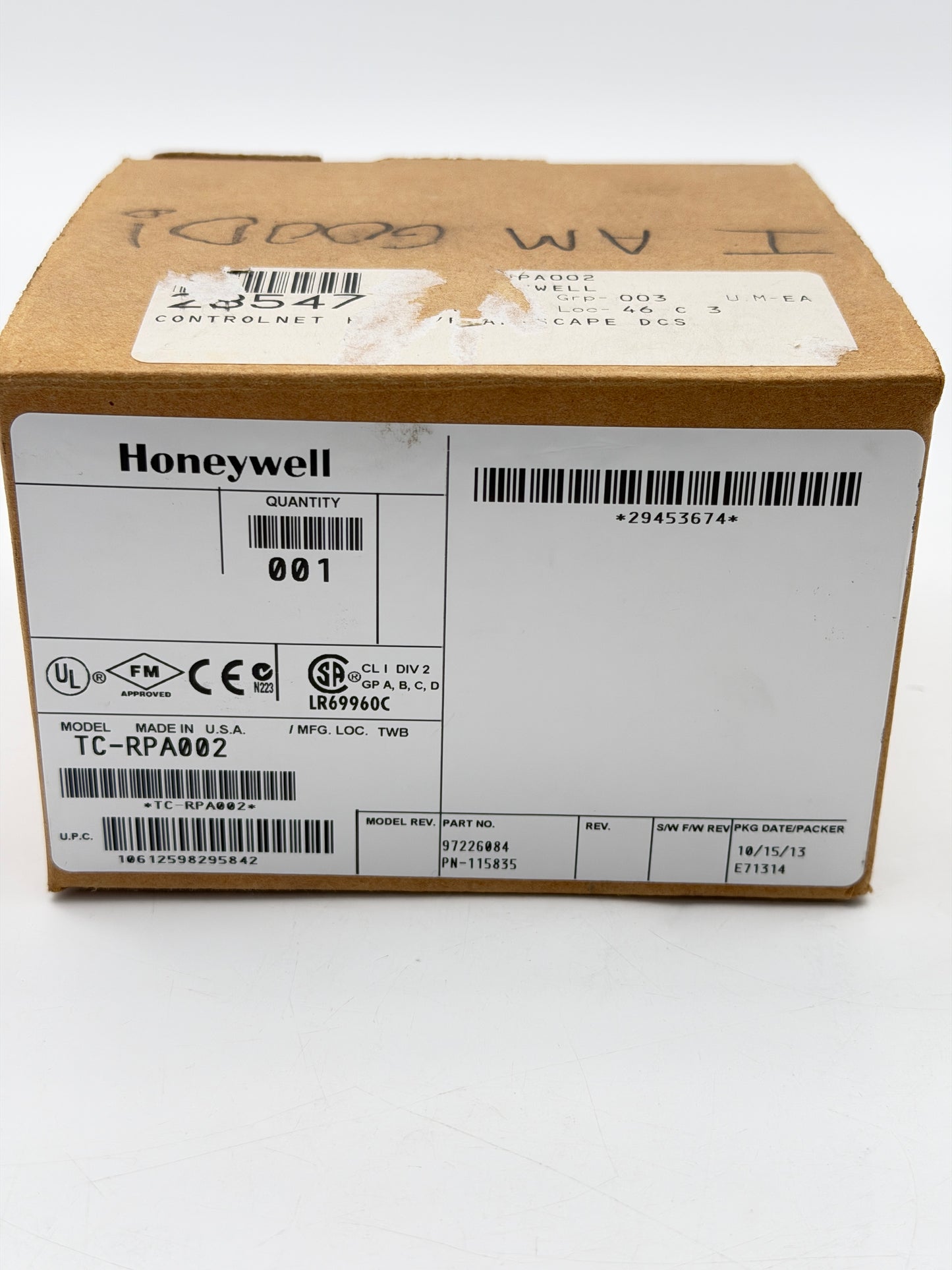 Honeywell ControlNet Repeater Adapter TC-RPA002 97226074 C200 DCS Module - New