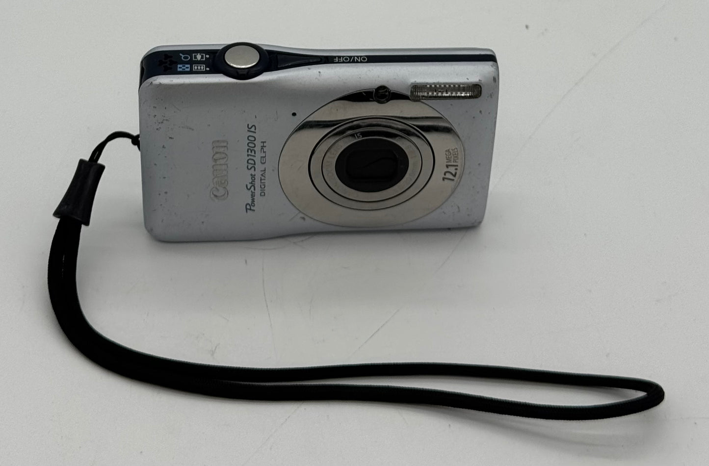 Canon Powershot SD1300 IS Gray Digital Camera - Used - B - Wrist Strap Included