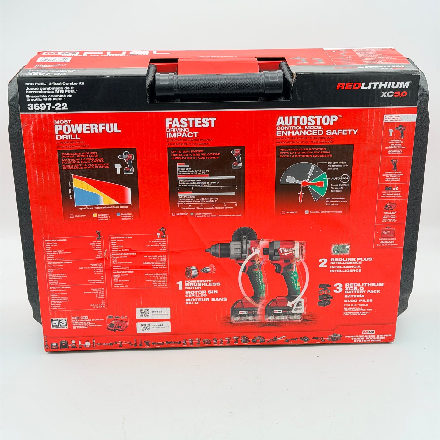 Milwaukee M18 FUEL 18V 2-Tool Combo Kit - Red (3697-22)