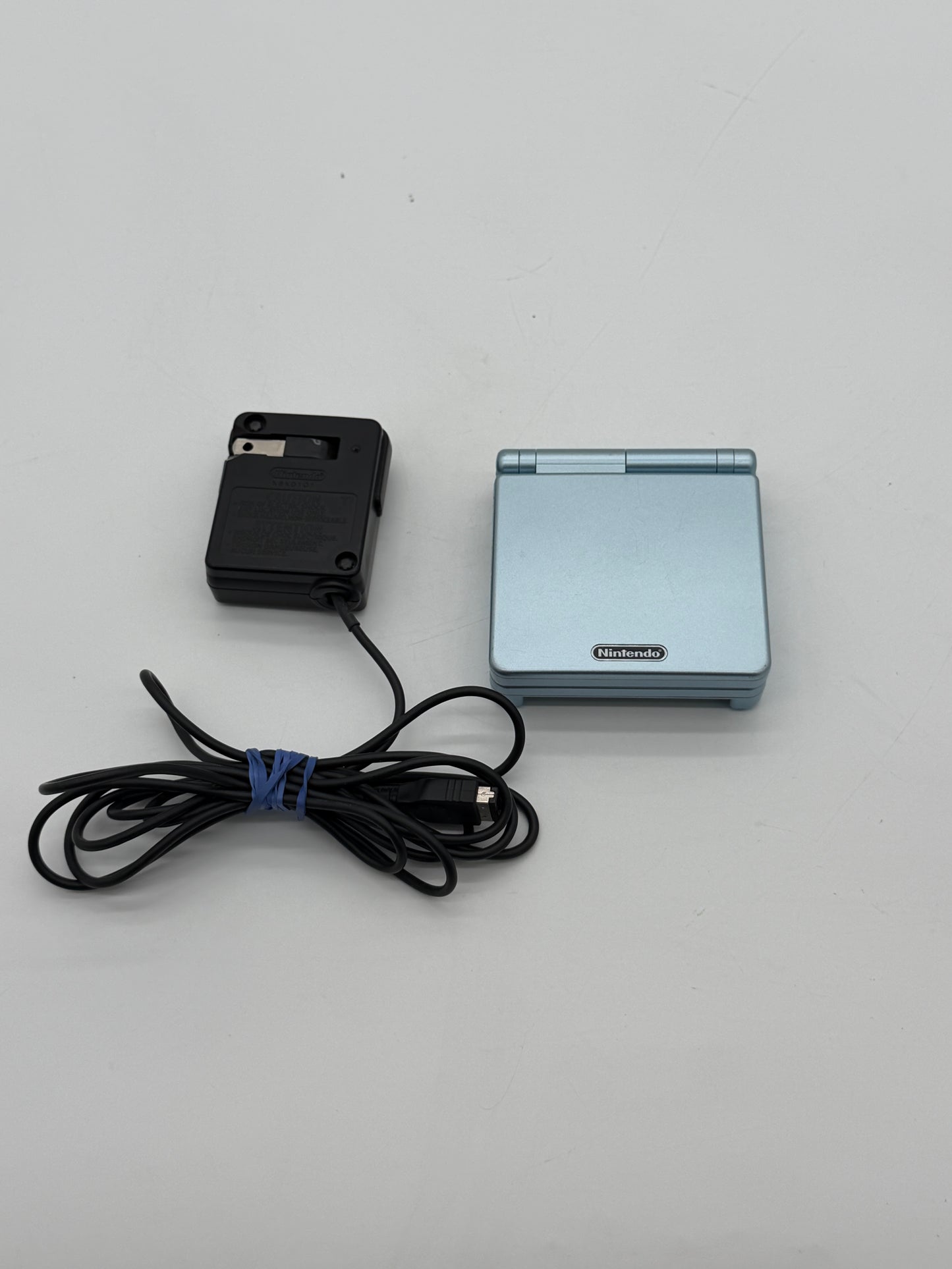 Nintendo Gameboy Advance SP Pearl Blue AGS-101 System w/ Charger - Working