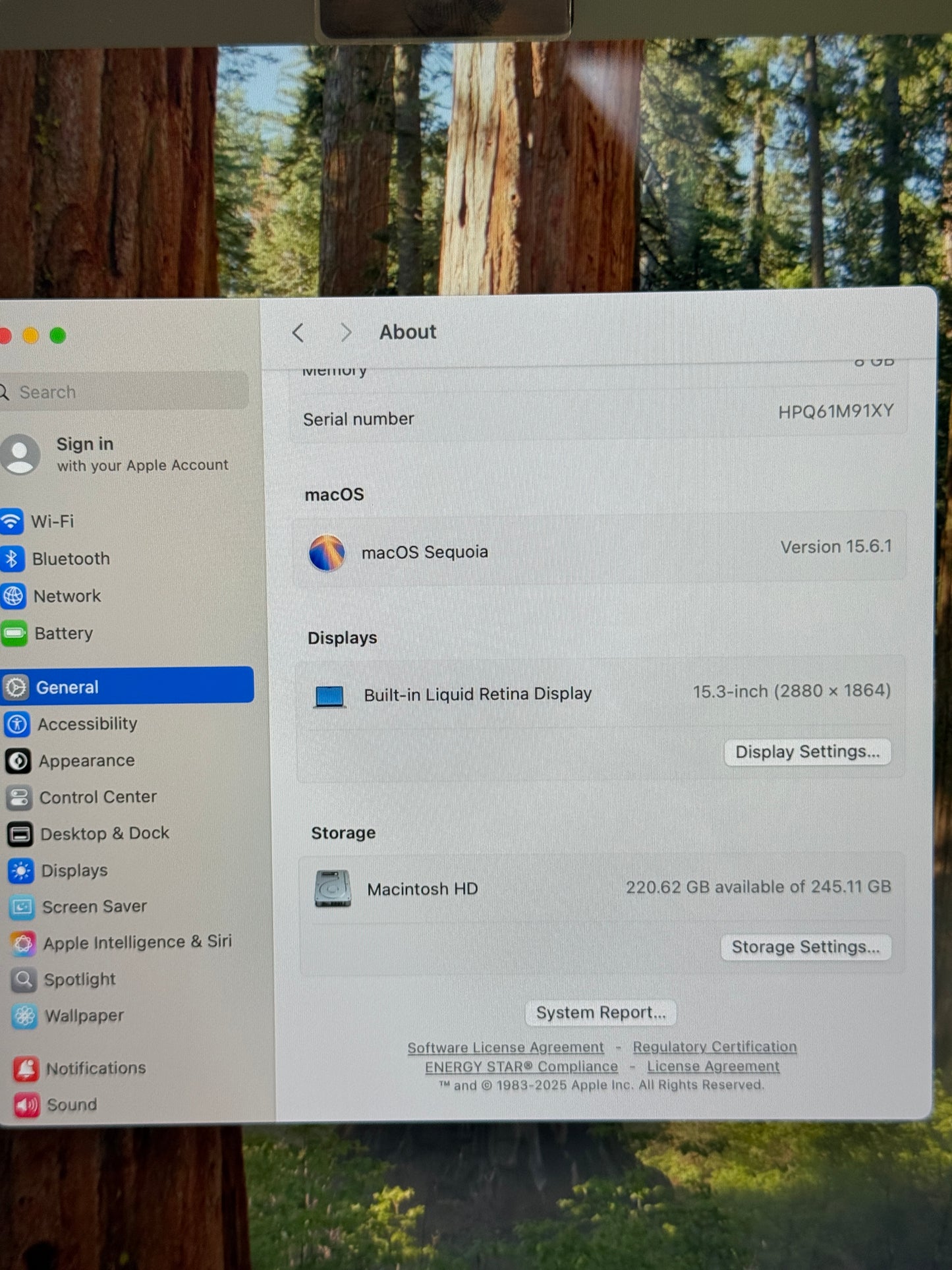 Apple MacBook Air 15" A2941 2023 M2 8GB RAM 256GB Gray