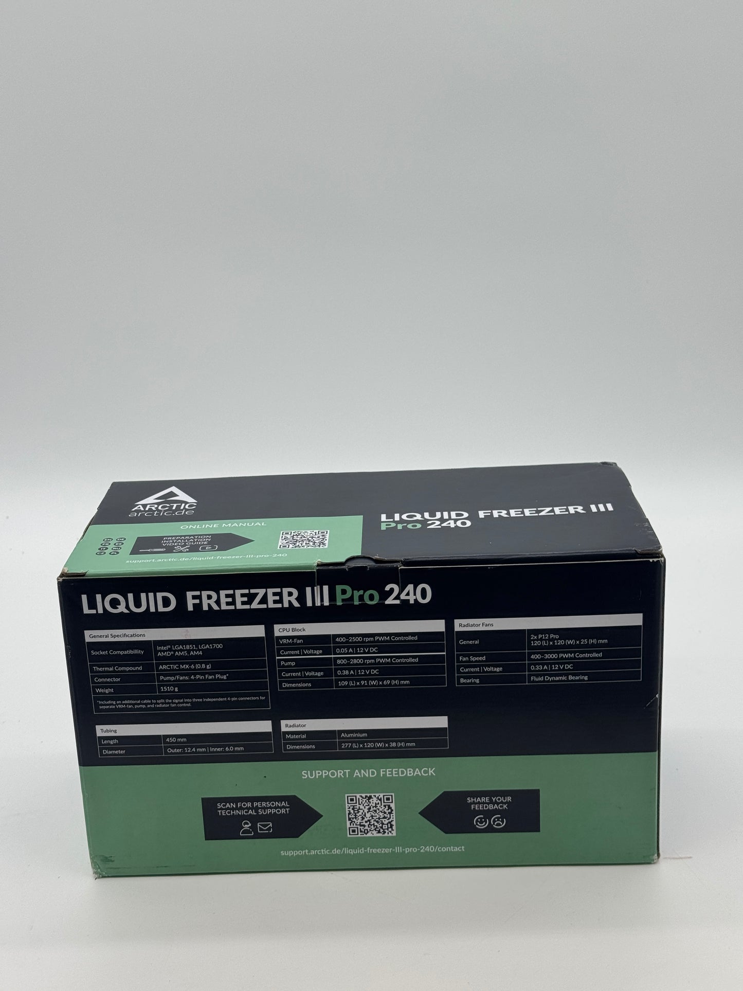 Arctic Liquid Freezer 3 Pro 240 Black CPU Cooler