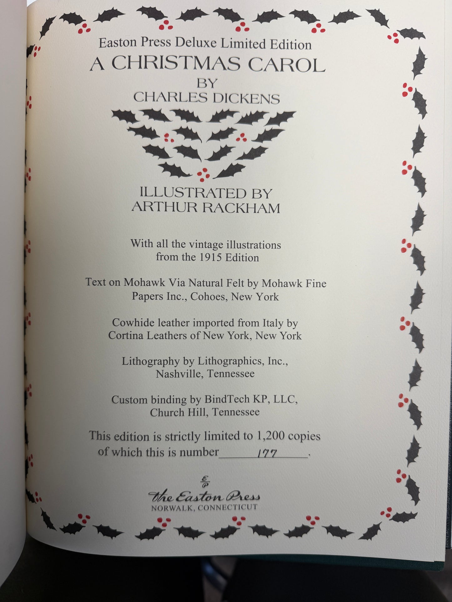 Easton Press A CHRISTMAS CAROL NIGHT BEFORE Dickens ILLUSTRATED Arthur RACKHAM!