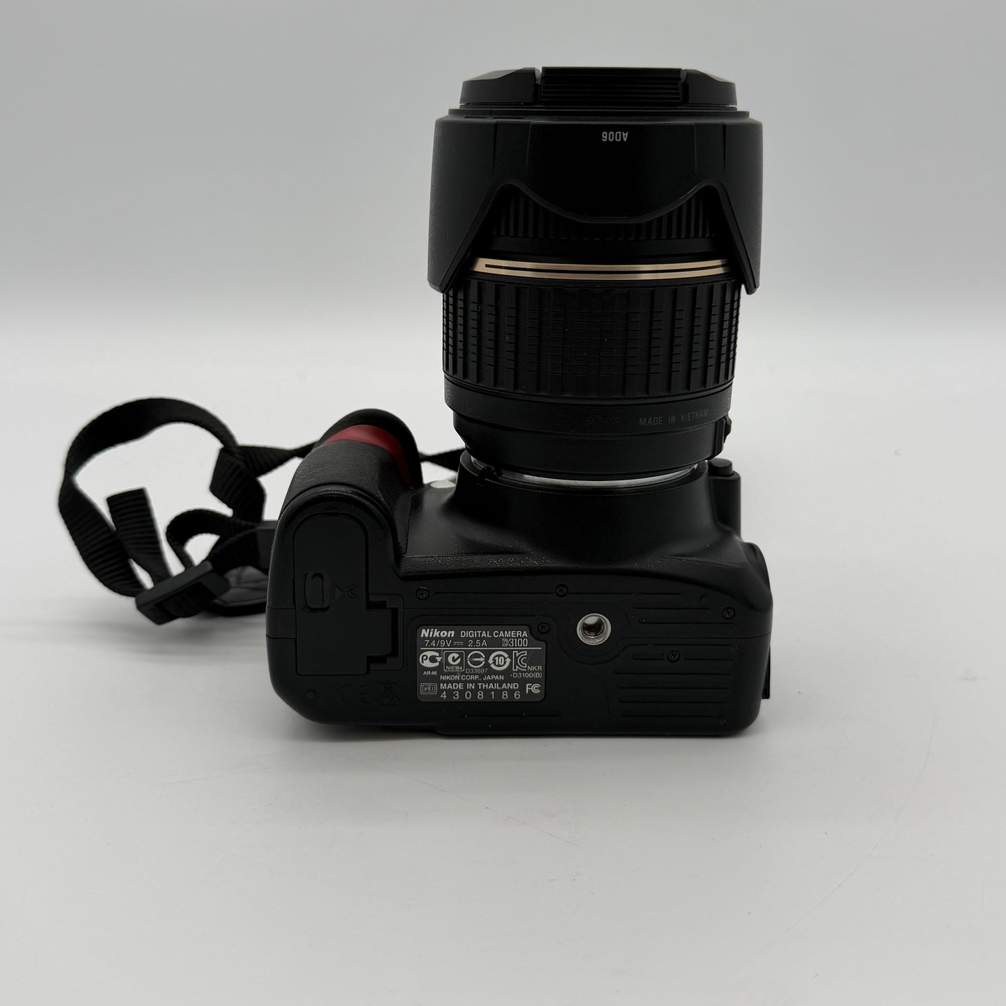 Nikon D3100 Digital DSLR Camera w/Tamron for Nikon AF 18-200mm f/3.5-6.3 IF Macro 62 A14 Lens with Hood