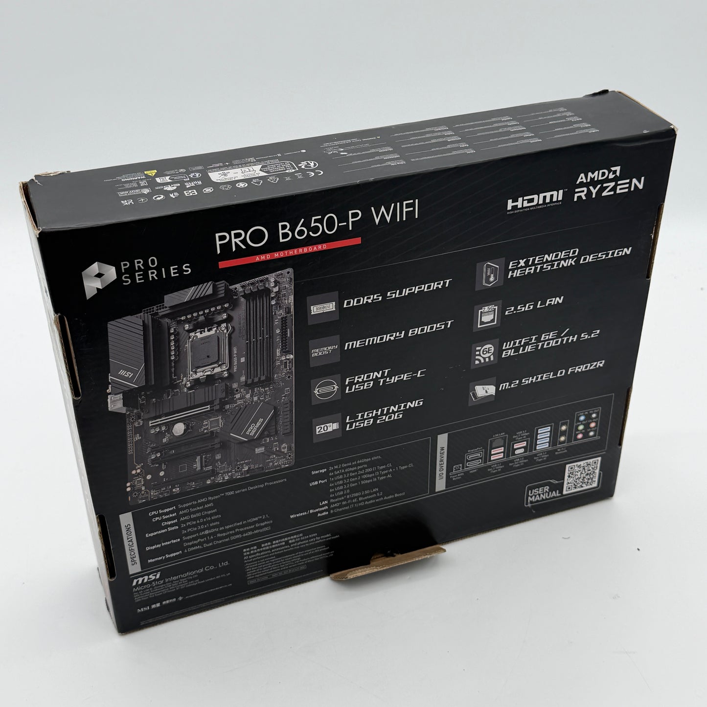 MSI PRO B650-P WIFI DDR5 AM5 ATX AMD Motherboard with AMD Ryzen 7 7700X CPU