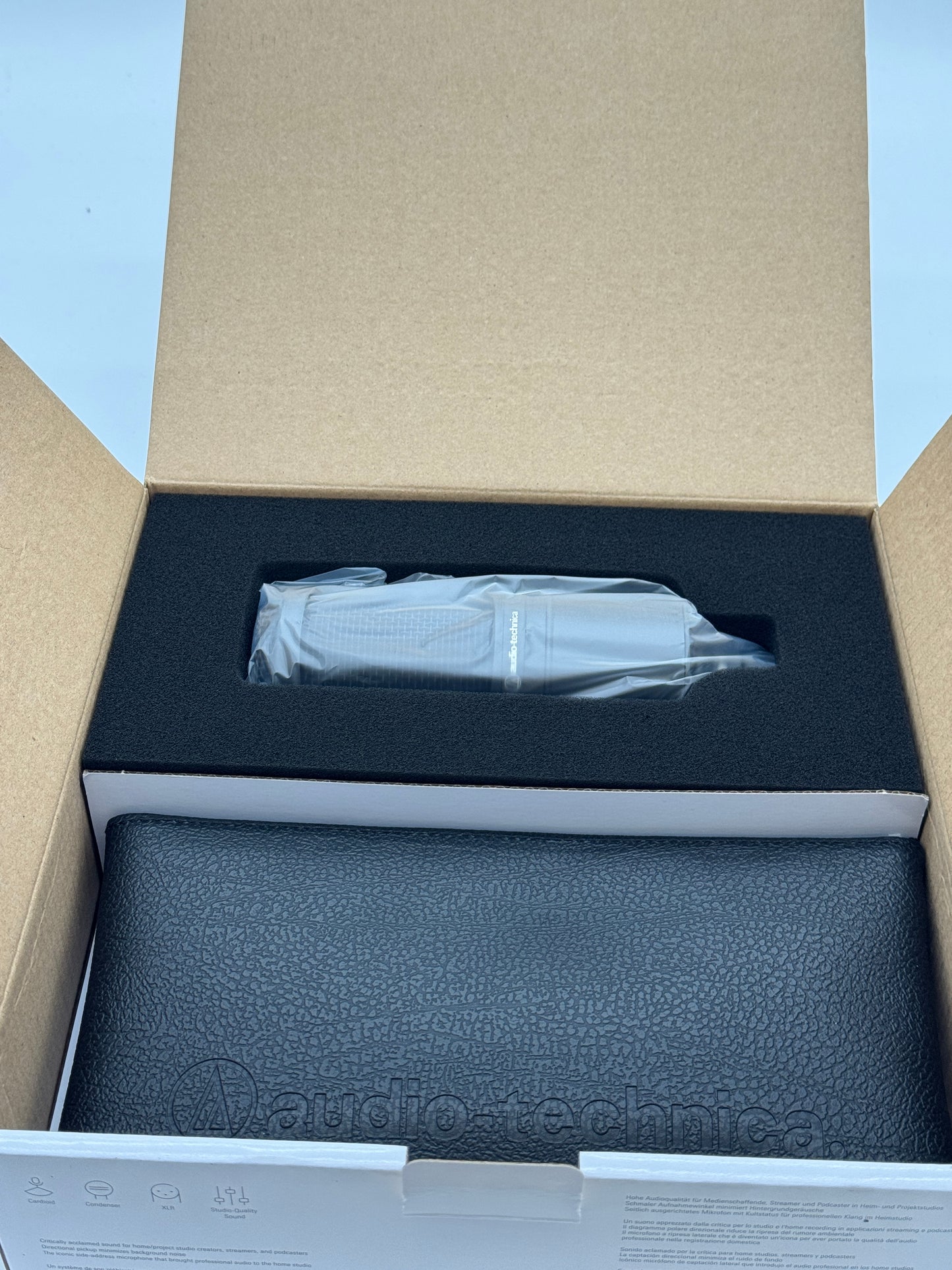 Audio-Technica AT2020 Cardioid Condenser XLR Microphone - Black - New In Box