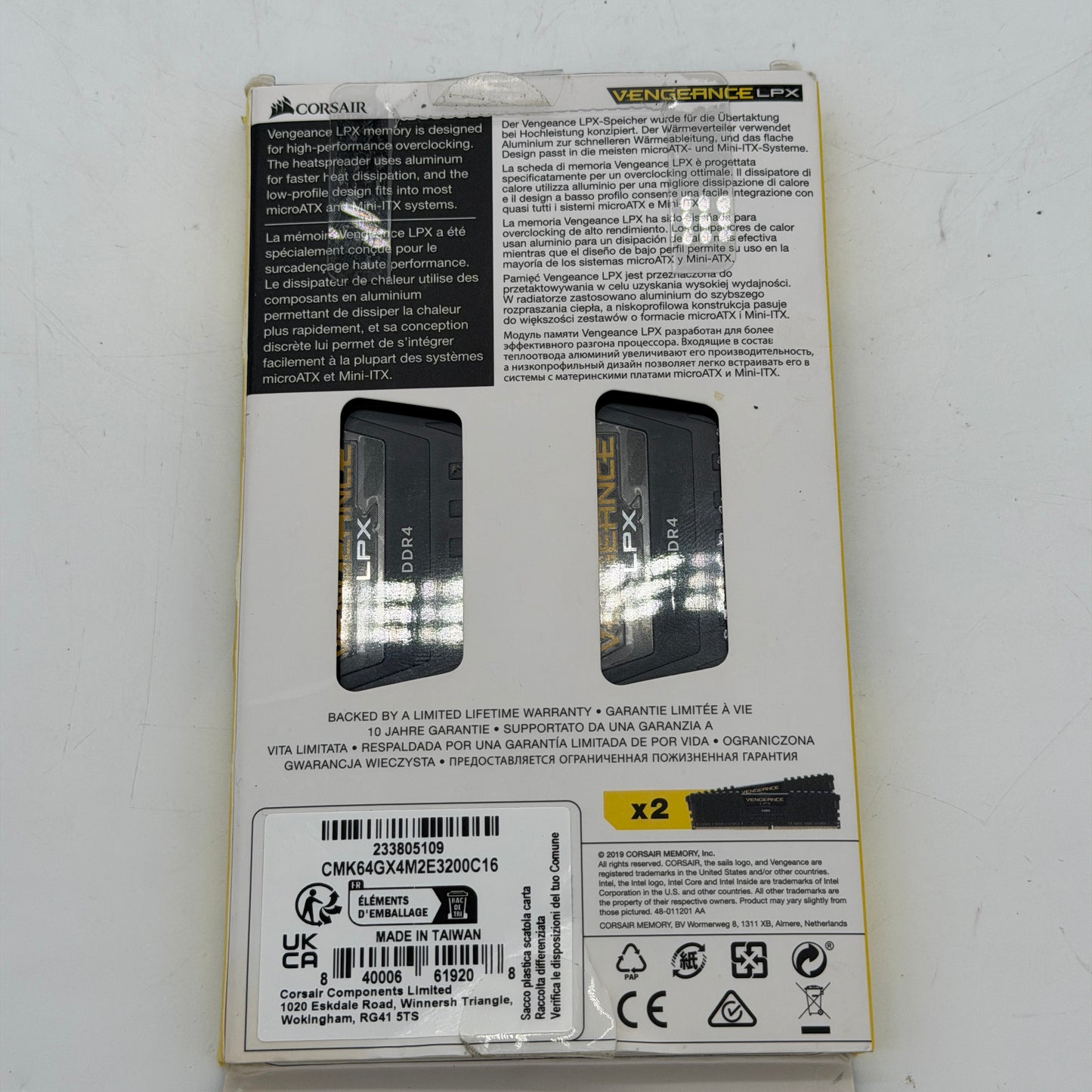 Corsair Vengeance LPX 64GB (2 X 32GB) PC4-25600 (DDR4-3200) Memory...