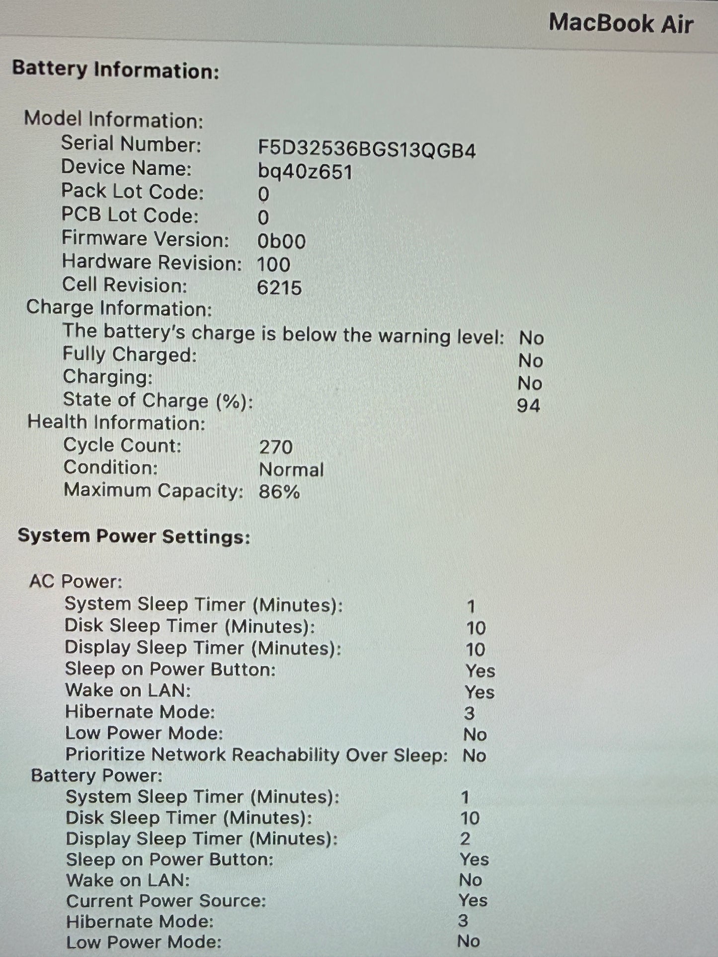 Apple MacBook Air M2 A2681 (2022) - 256GB, 8GB RAM, Blue, Used A Condition