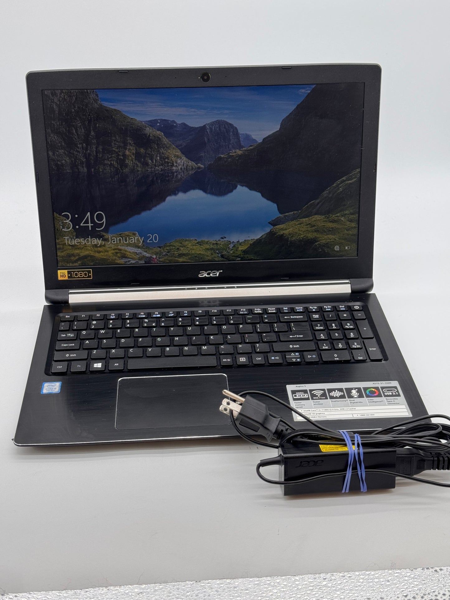 Acer Aspire 5 N17C4 15-inch Core i3 8GB RAM 1TB Black Laptop - Used