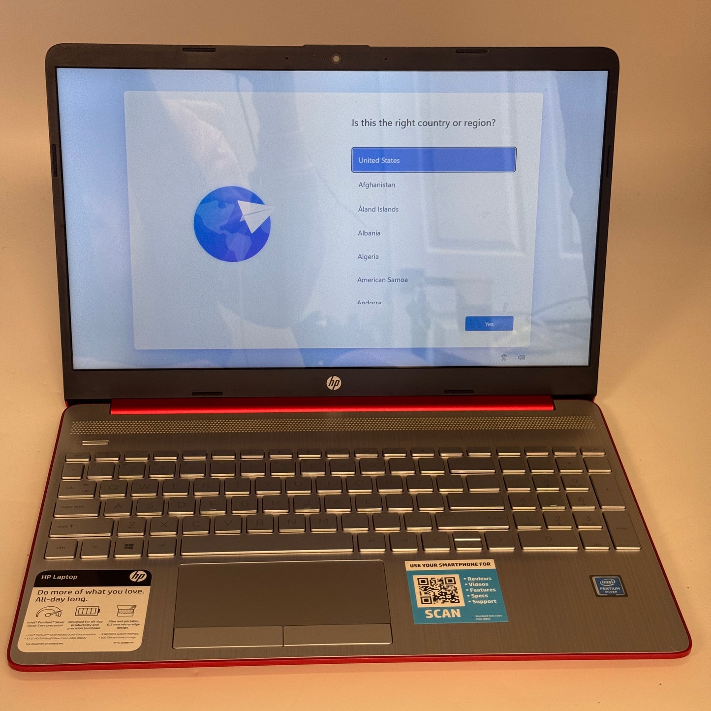 HP 15-DW0081WM 15in 500 GB Intel Pentium 2.70 GHz 4GB Laptop