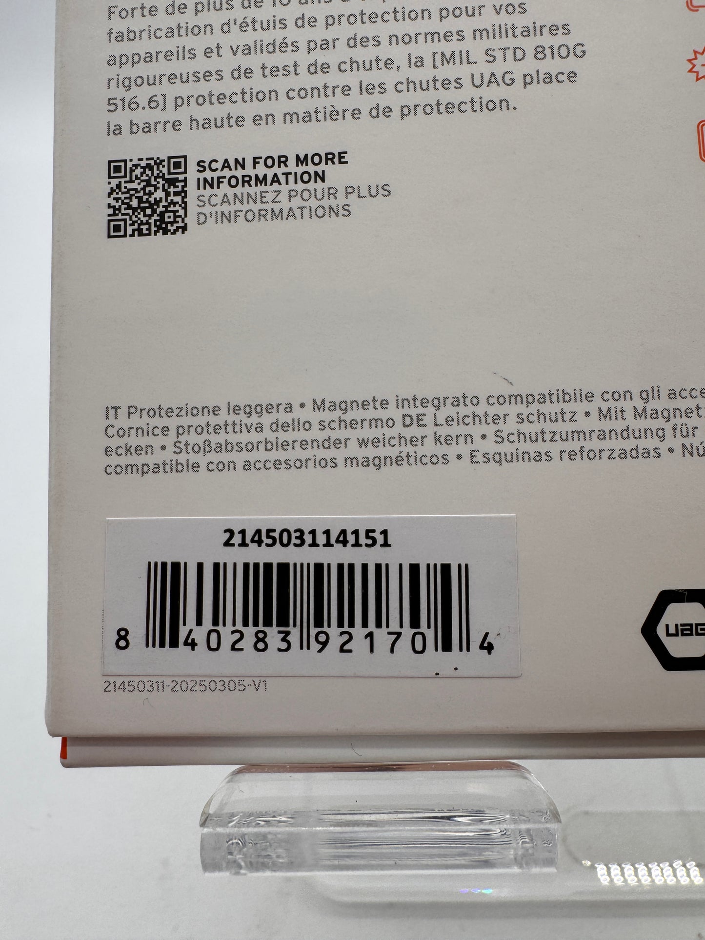 UAG DOT Phone Case for Samsung Galaxy S25 Edge - Gray - New In Box