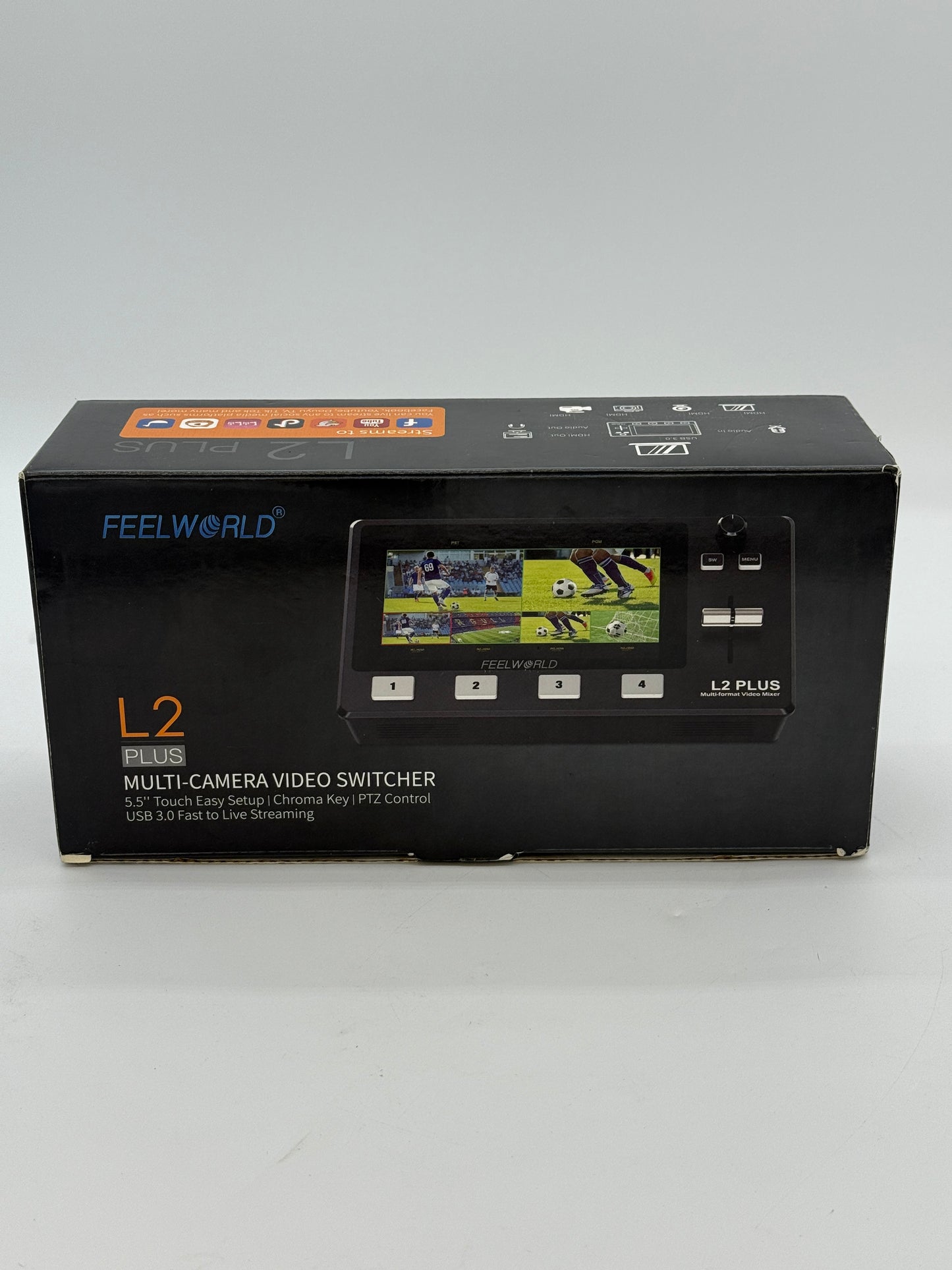 Feelworld L2 Plus Multi-Camera Video Switcher - Black - New Open Box