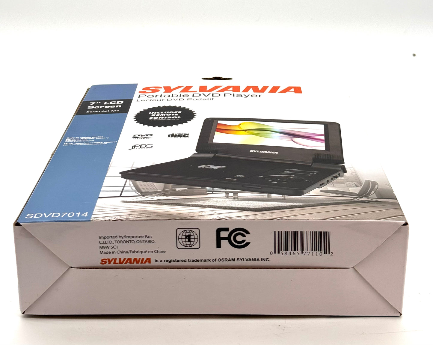 Sylvania SDVD7014 Black 7" Portable DVD Player - New In Box