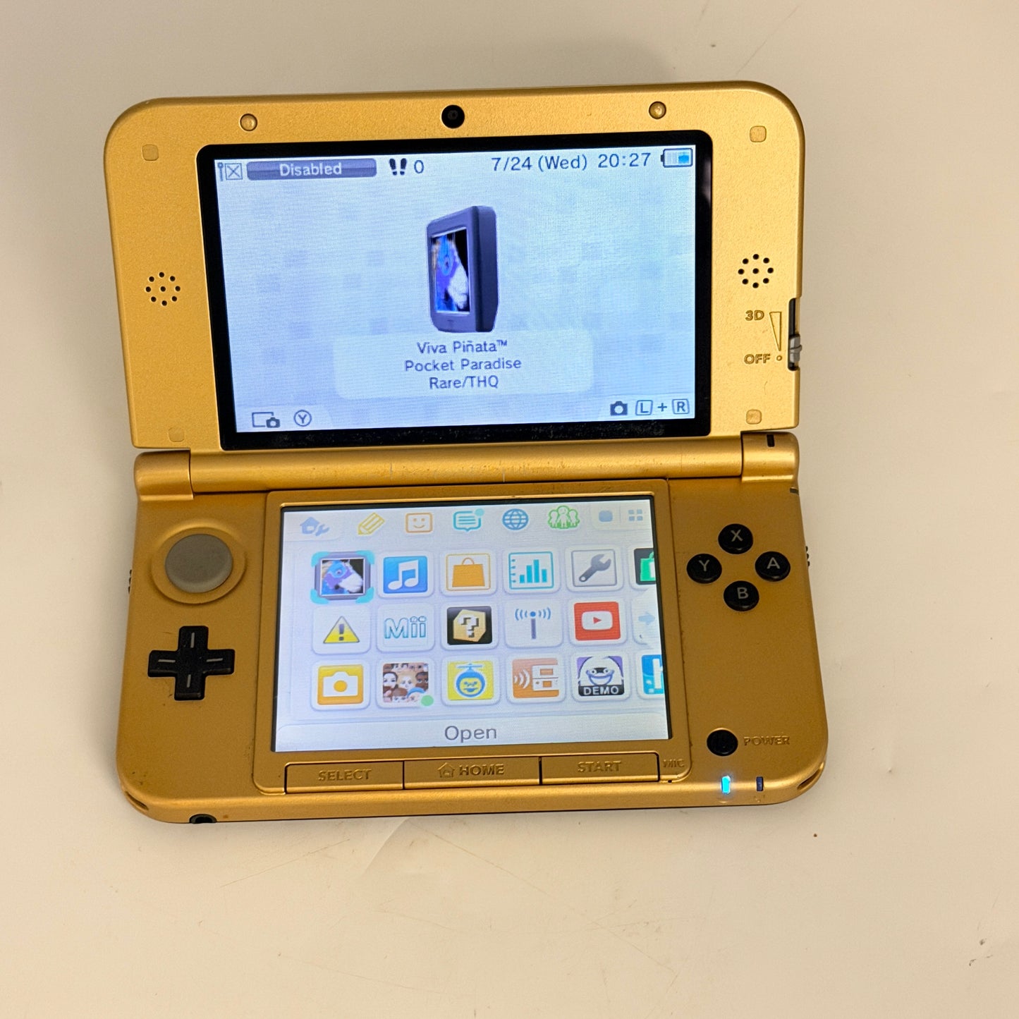 Nintendo 3DS XL Zelda Edition SPR-003 Black Console Only Tested Working Used