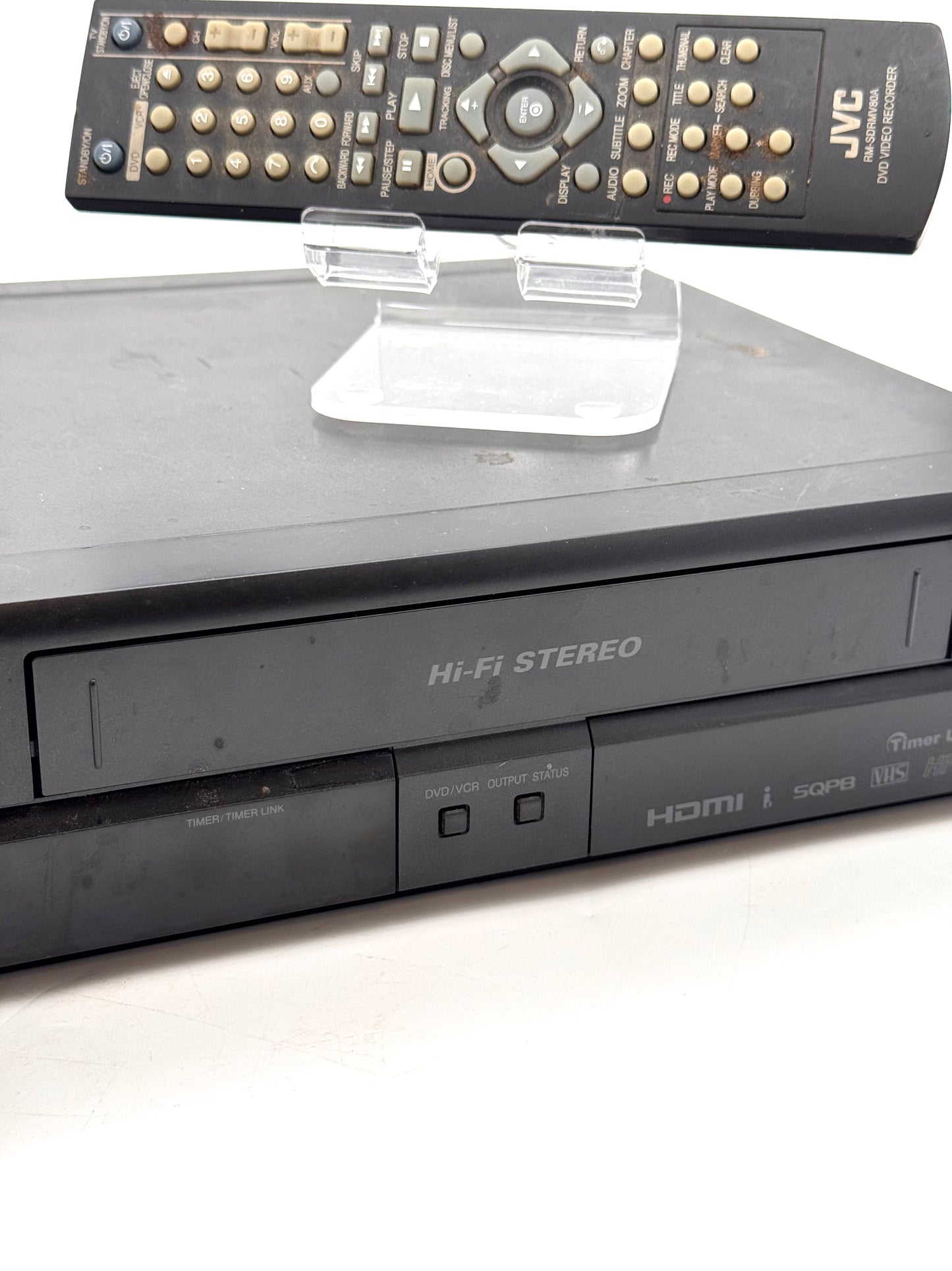 JVC DR-MV80B DVD Recorder VHS VCR Combo HDMI Player Super Multi W/ Remote TESTED