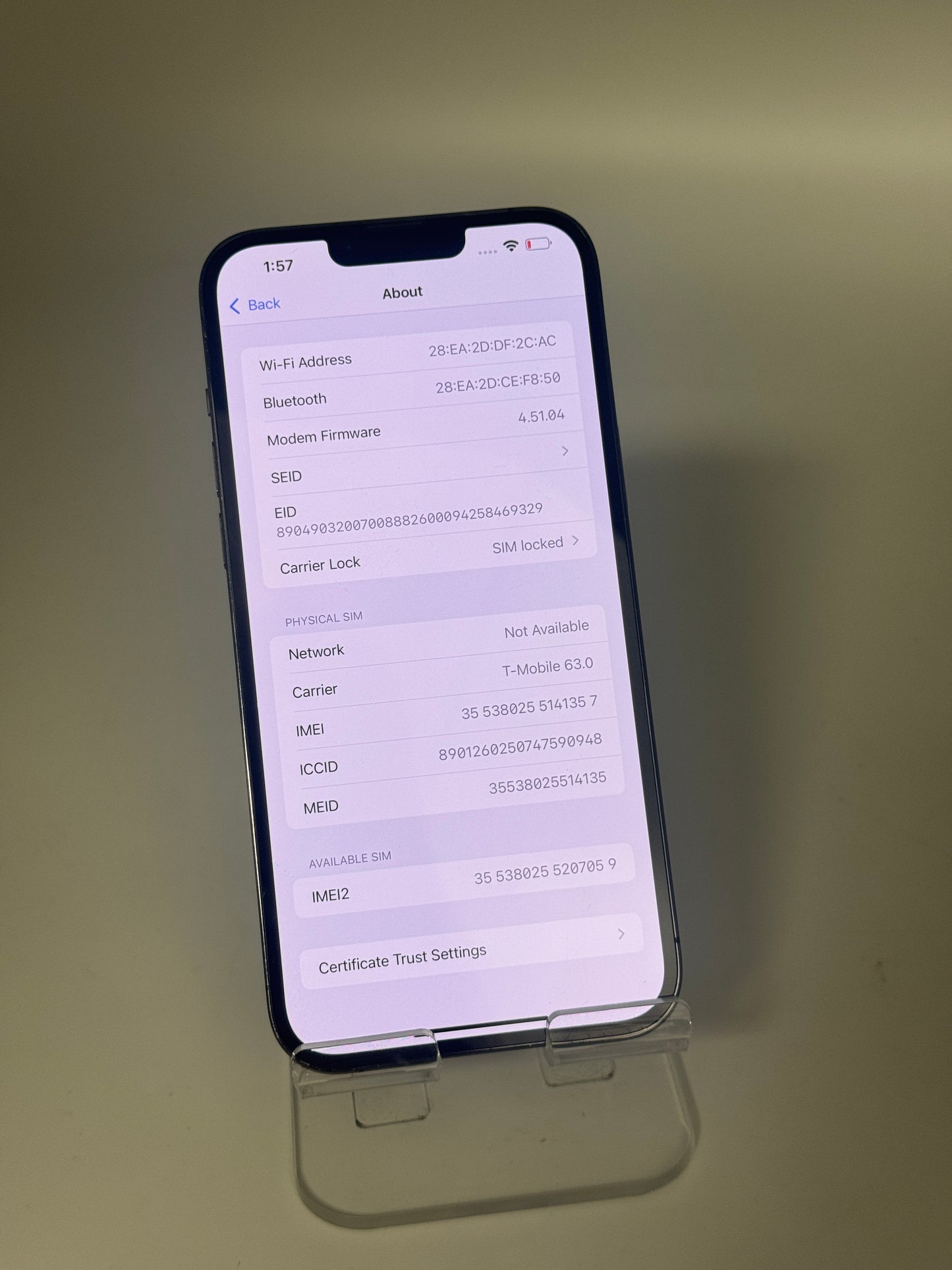 Apple iPhone 13 Pro Max - 128GB - Black - Used - Clean IMEI - 80% Battery Health