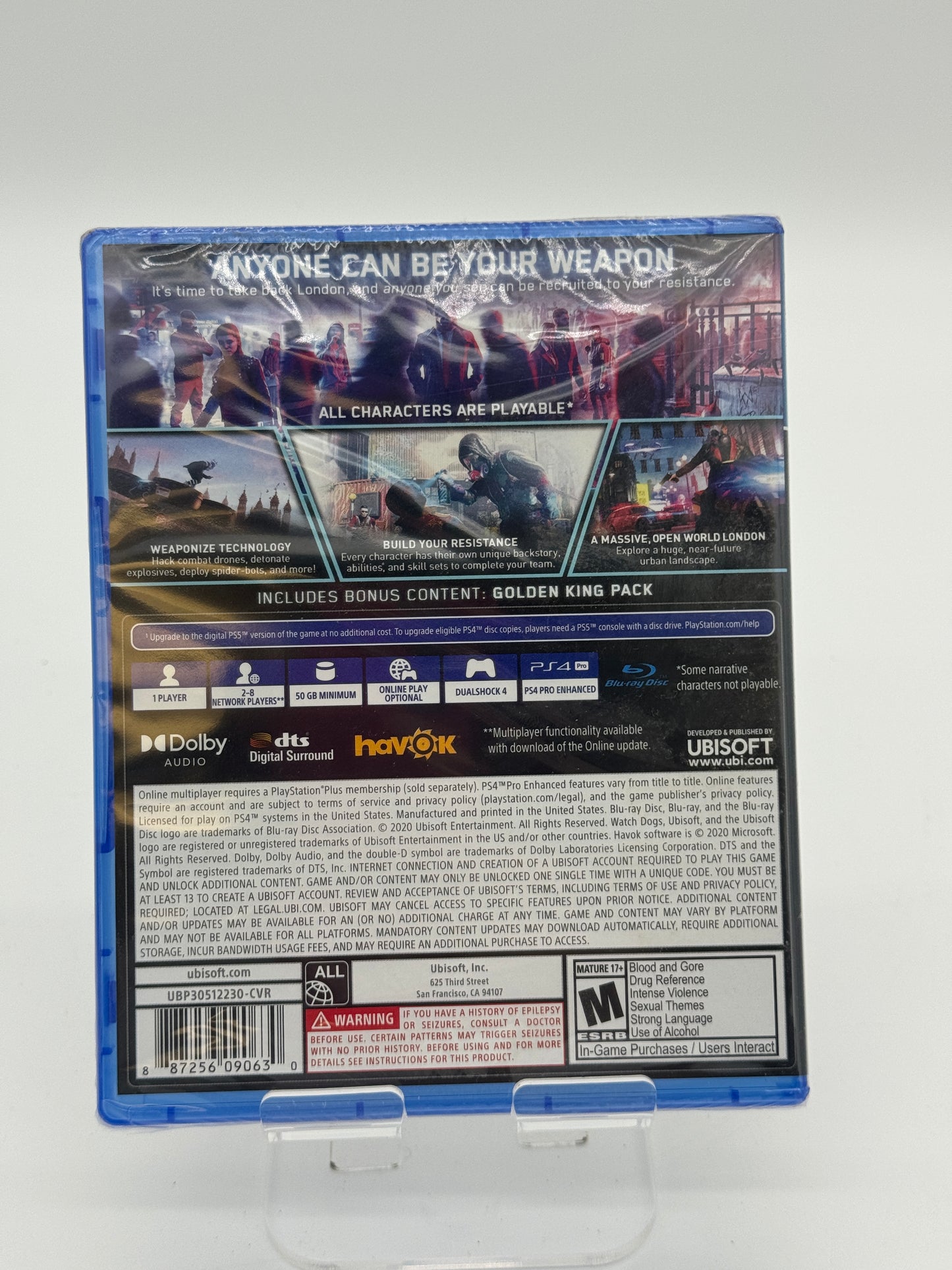 Watch Dogs: Legion for Playstation 4 - New In Box - Free Shipping & Returns!