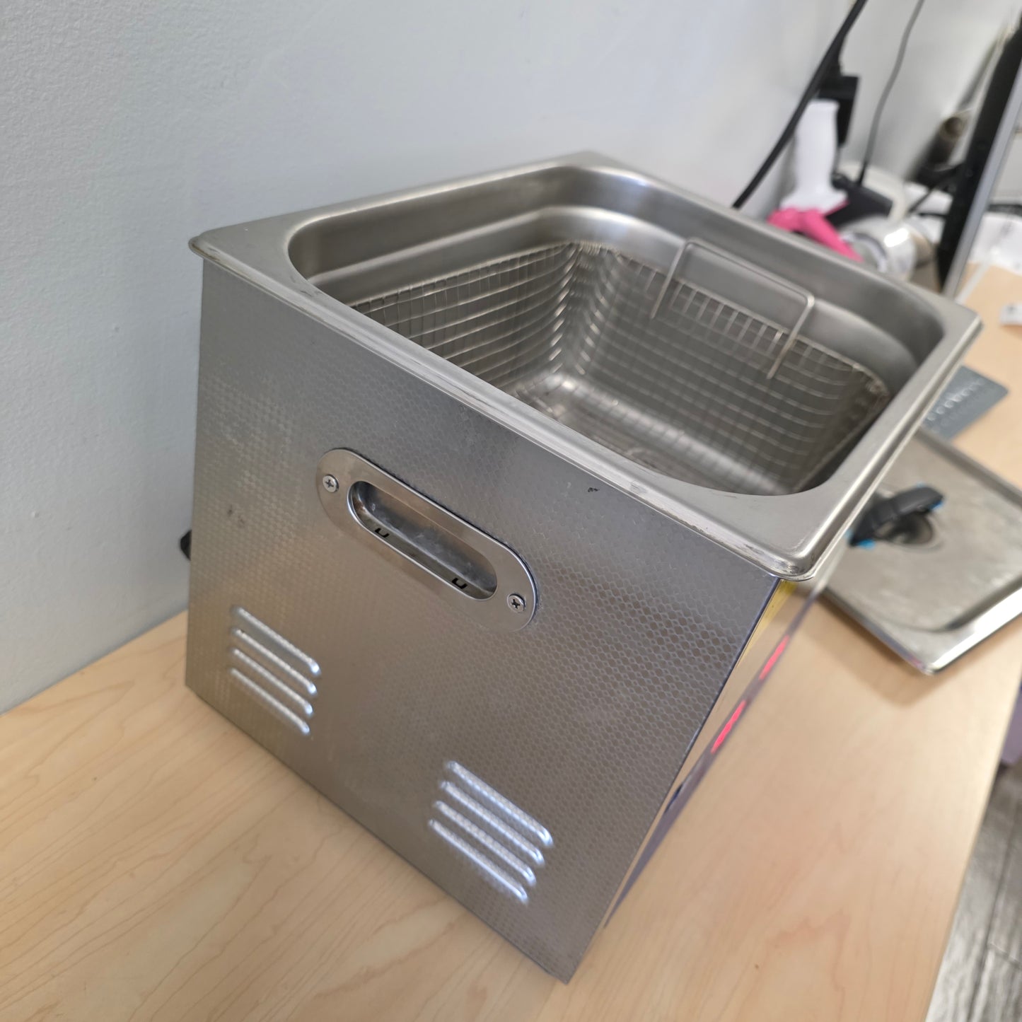 CO-Z Digital Ultrasonic Cleaner Silver Stainless Steel Sonic Bath Jewelry Tools TESTED