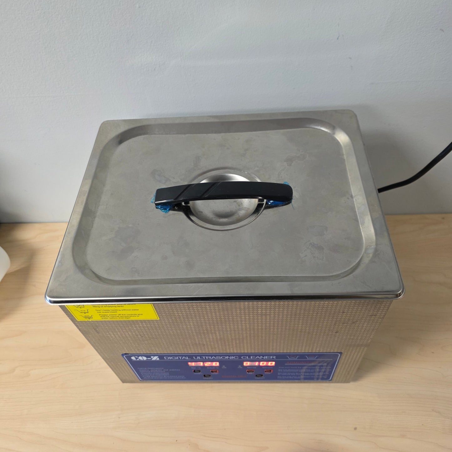 CO-Z Digital Ultrasonic Cleaner Silver Stainless Steel Sonic Bath Jewelry Tools TESTED