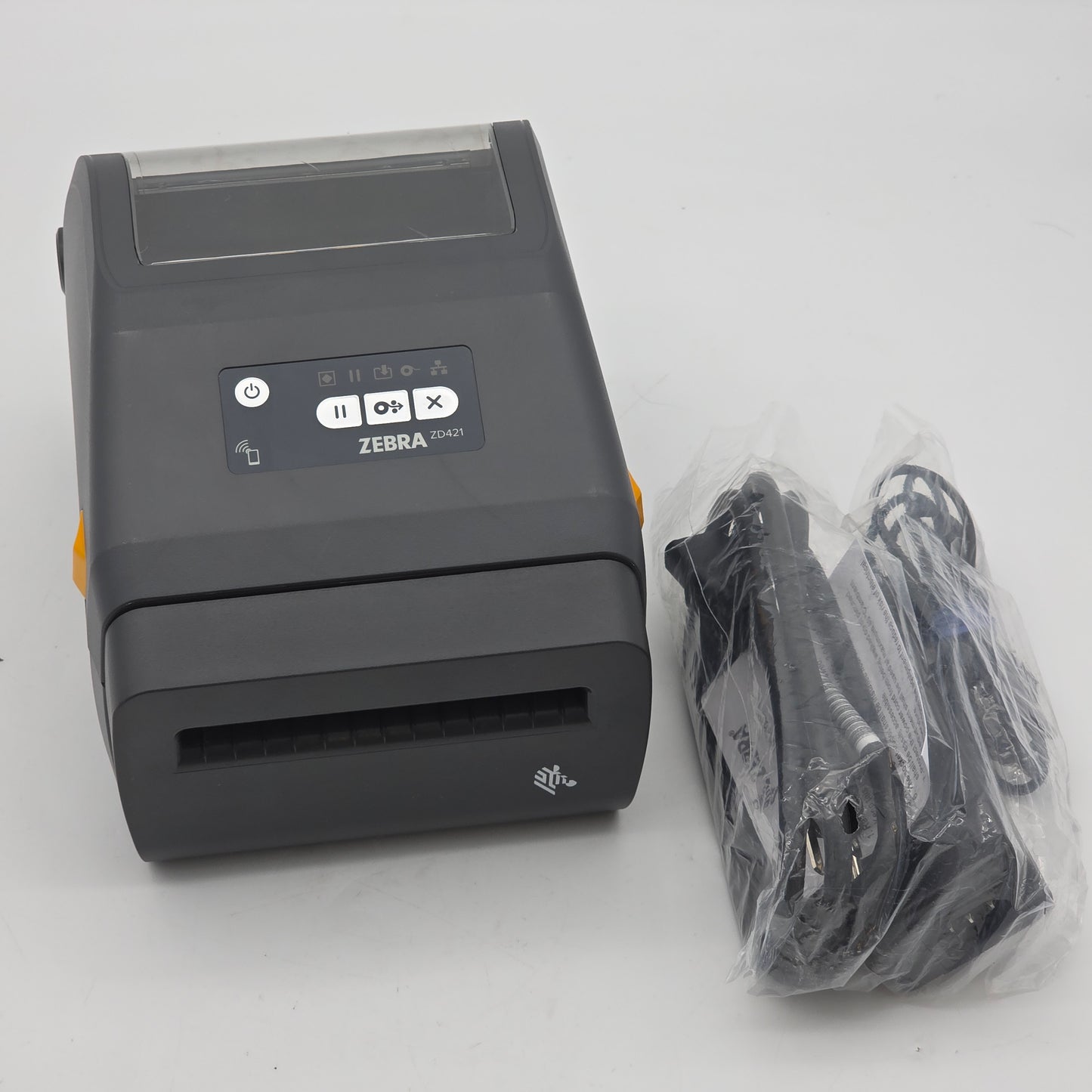 Zebra ZD421 Direct Label Printer ZD4A042-D01W01EZ With Power Adapter