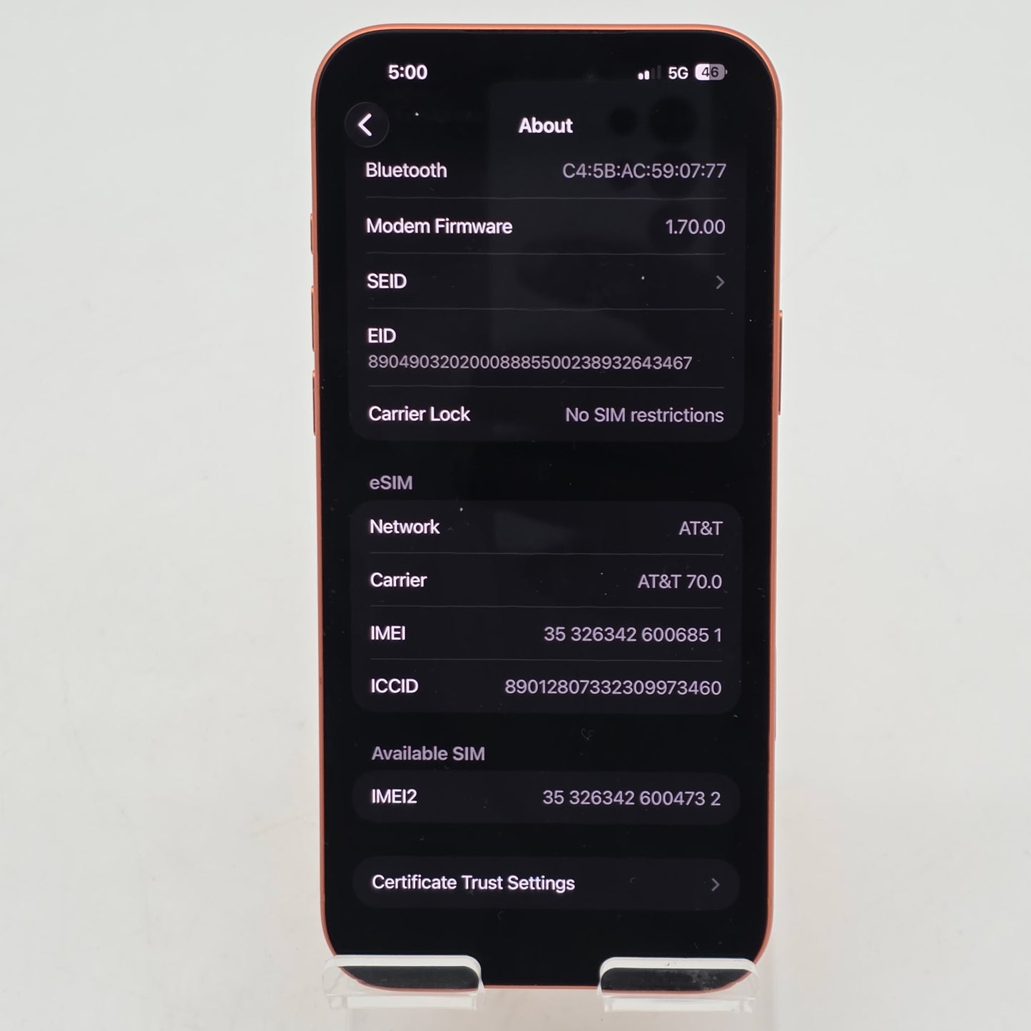 Apple iPhone 17 Pro Max 2TB Orange Unlocked Used - A