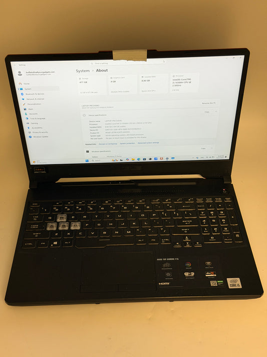 Asus TUF Gaming A15 15-inch Core i5 8GB 512GB GTX 1060 Laptop Black Used - A
