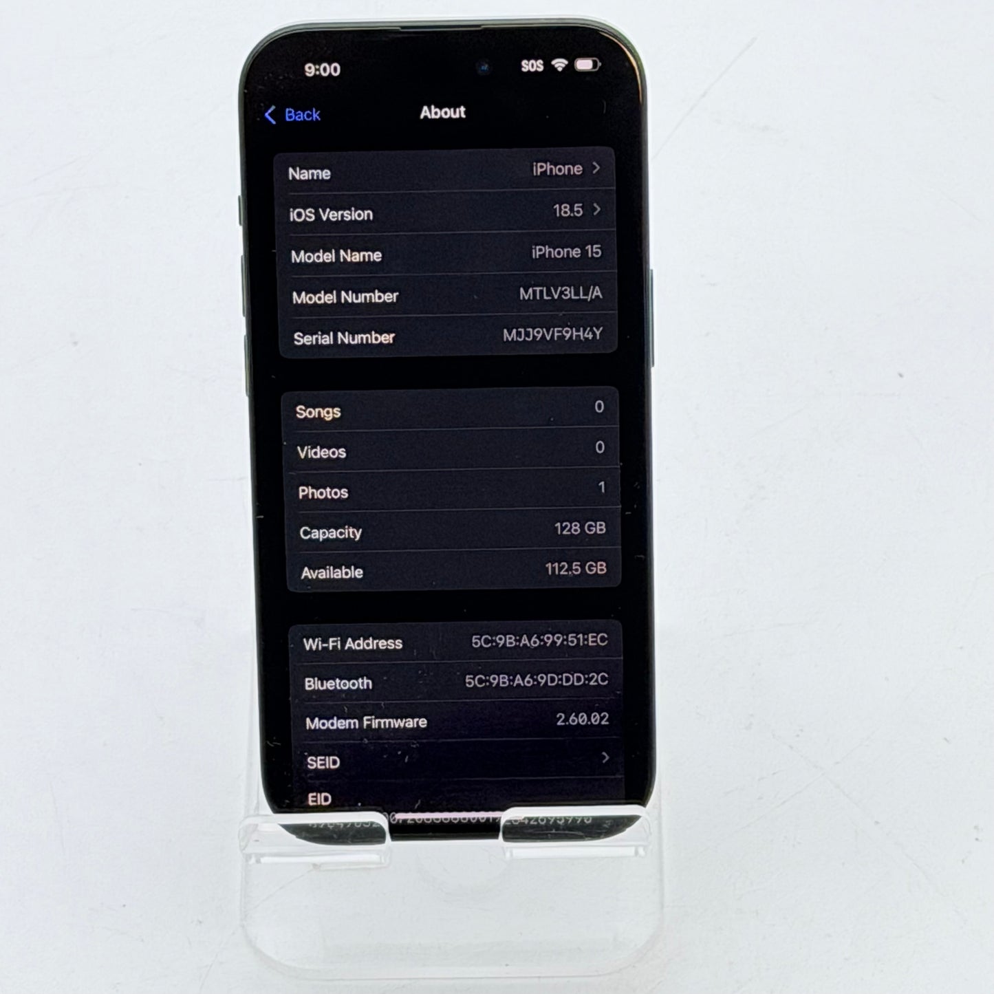 Apple iPhone 15 128GB Black Unlocked