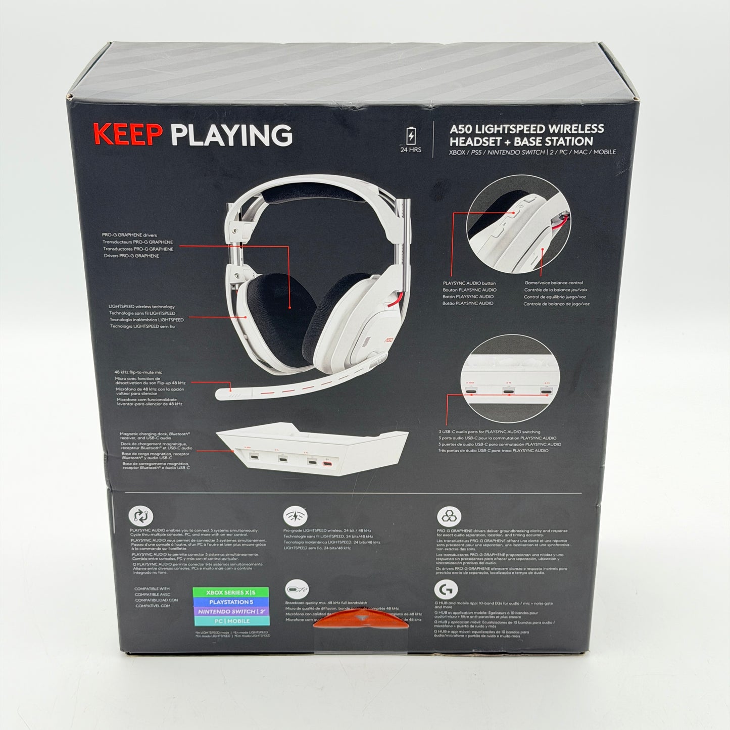 Logitech Astro A50 X Wireless Gaming Headset White New In Box