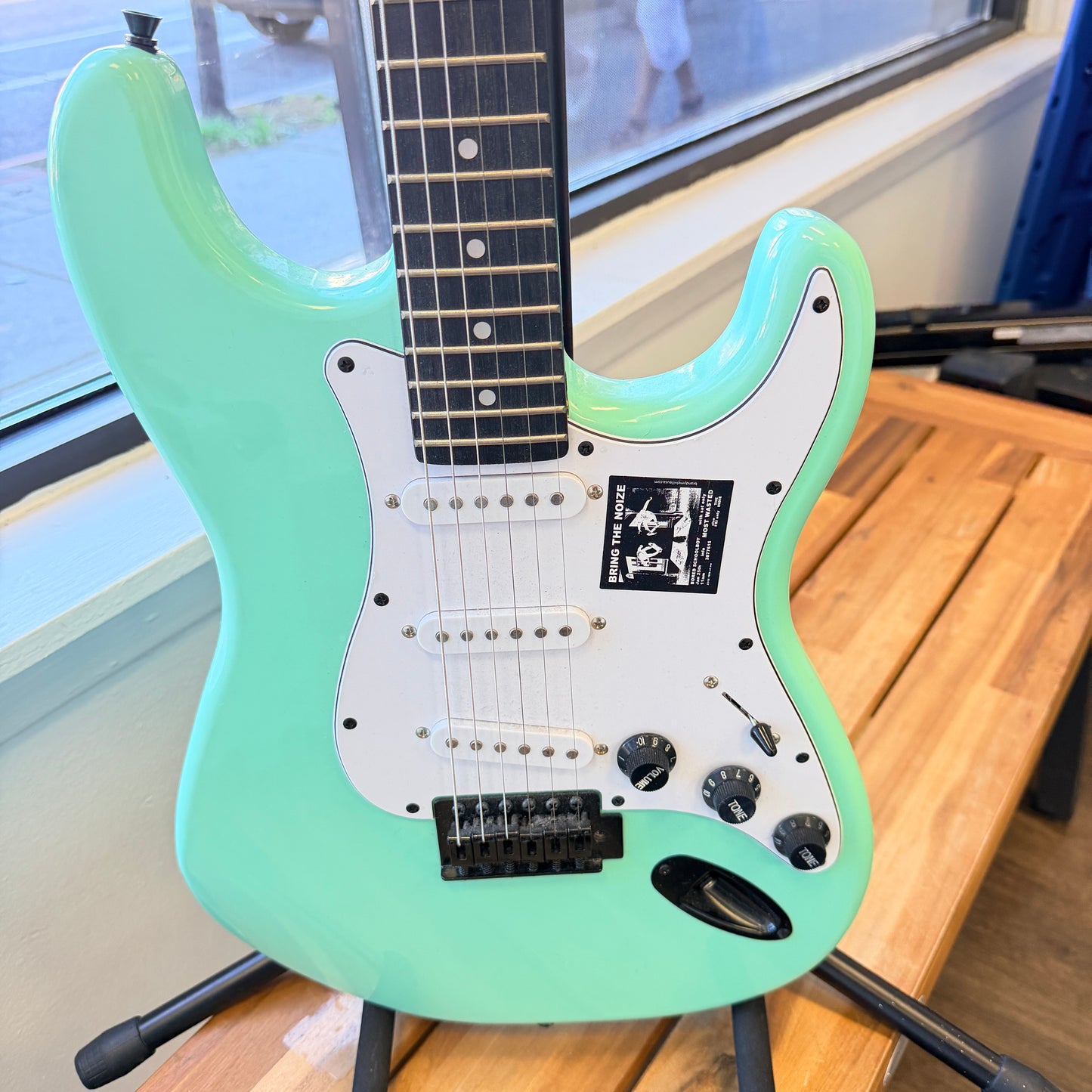 XTM Strat Electric Guitar Bundle With Amplifier Guitar Stand Cable Starter Pack