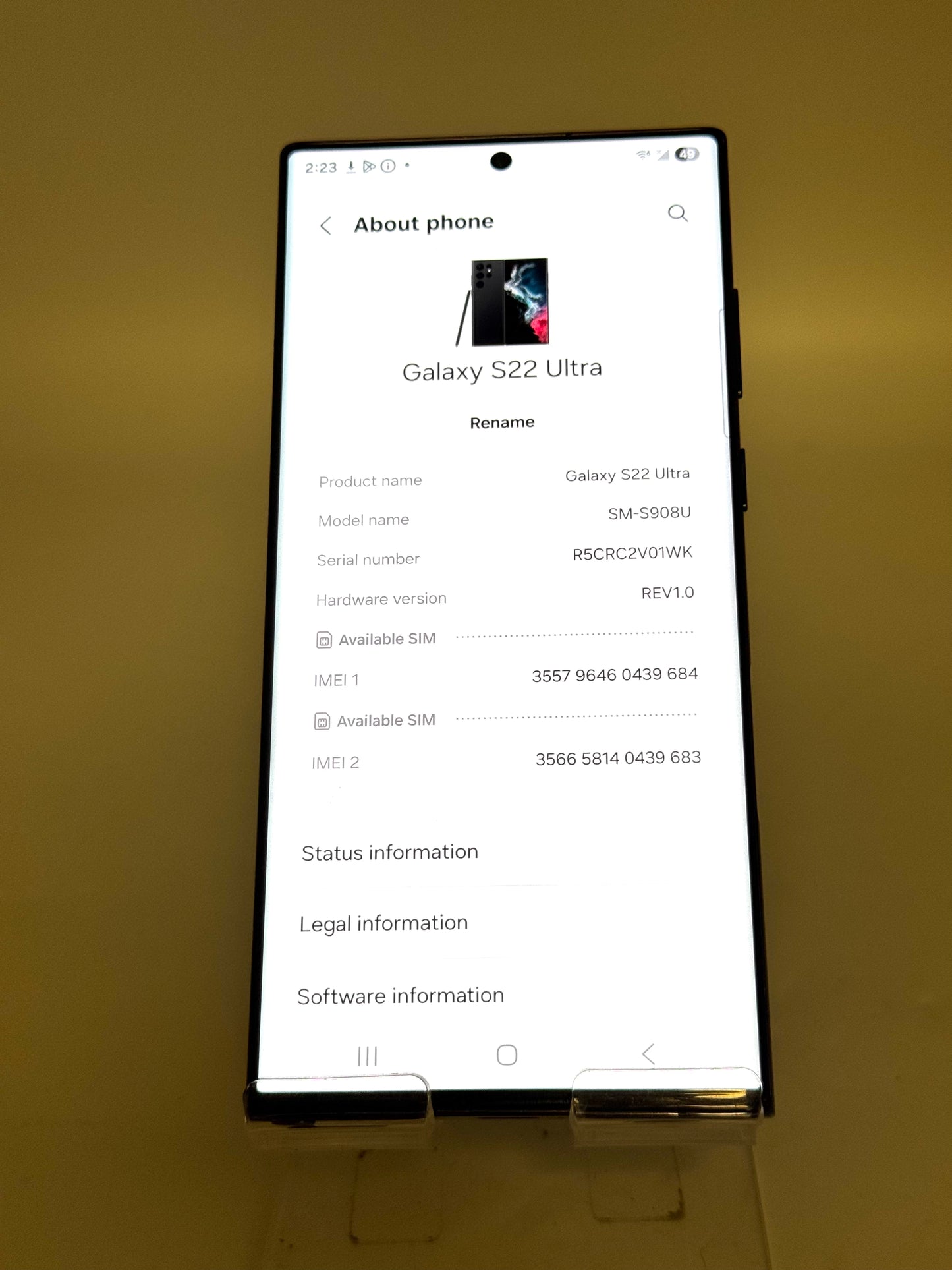 Samsung Galaxy S22 Ultra 128GB Verizon - ** Broken **