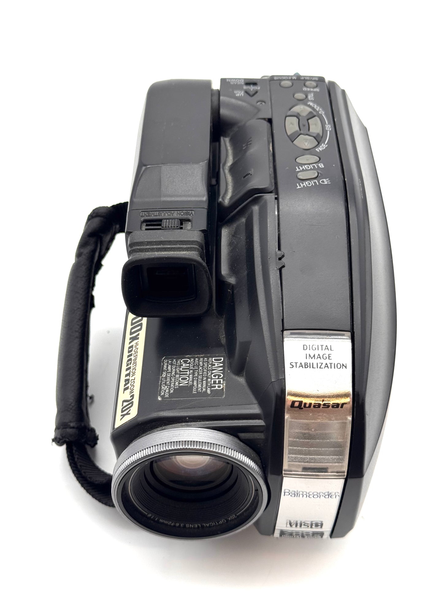 Quasar Palmcorder VM-D52 VHS-C Camcorder Black ** Broken **