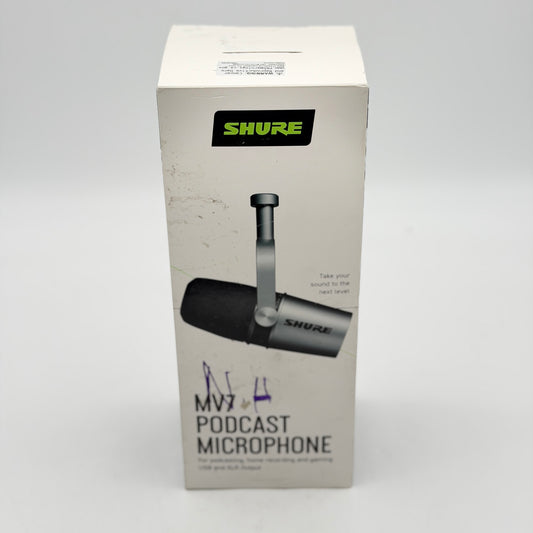 Shure MV7+ Dynamic Podcast Microphone USB-C XLR Black - New Open Box