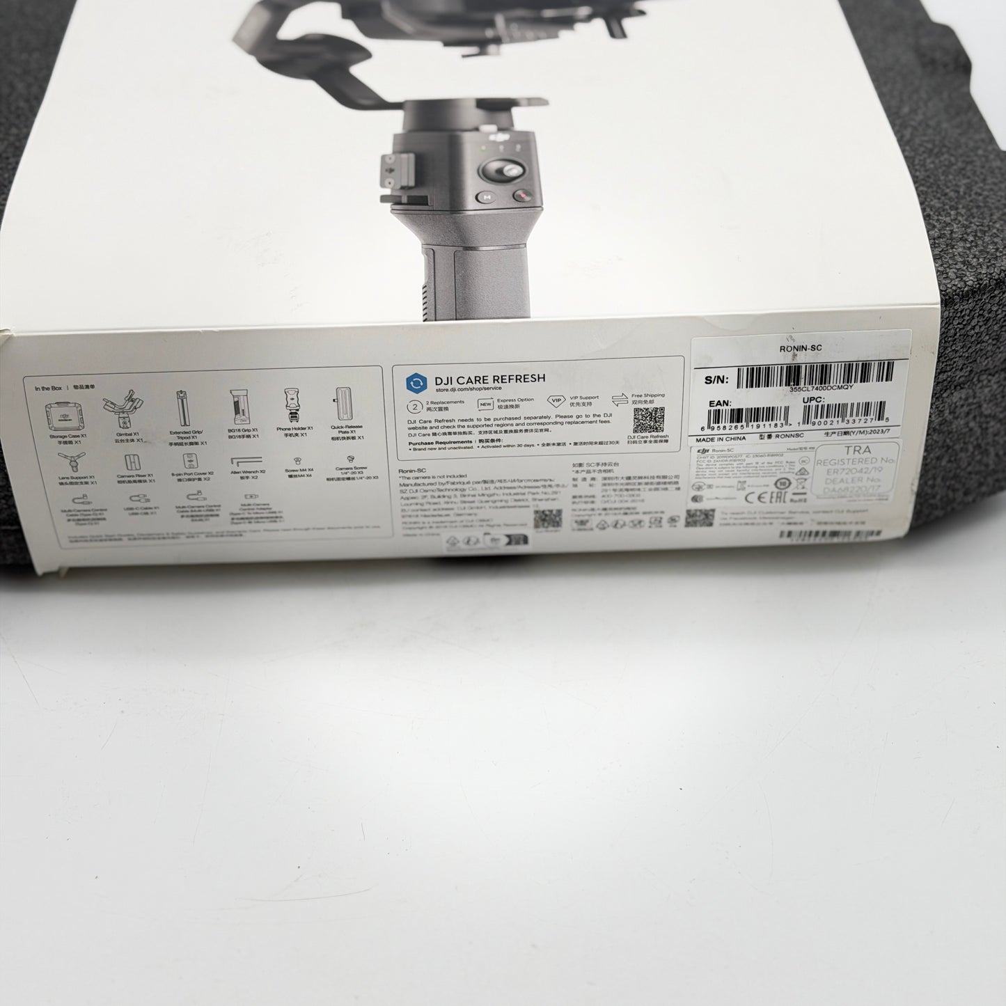 DJI Ronin-SC Gimbal Stabilizer Black 3-Axis Handheld Camera Stabilizer
