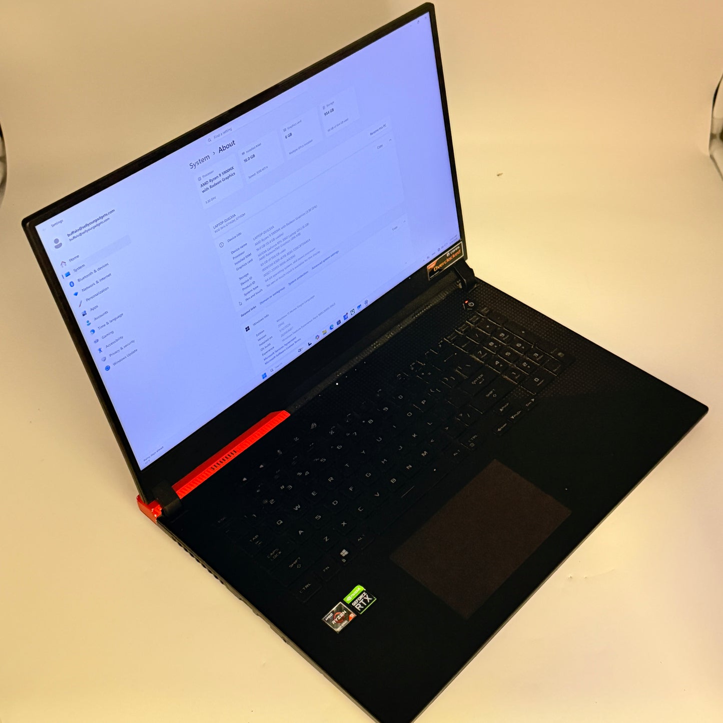 ASUS ROG Strix G17 Gaming Laptop 17.3-inch Ryzen 9 5900HX RTX 3060 16GB 1TB SSD - Used A
