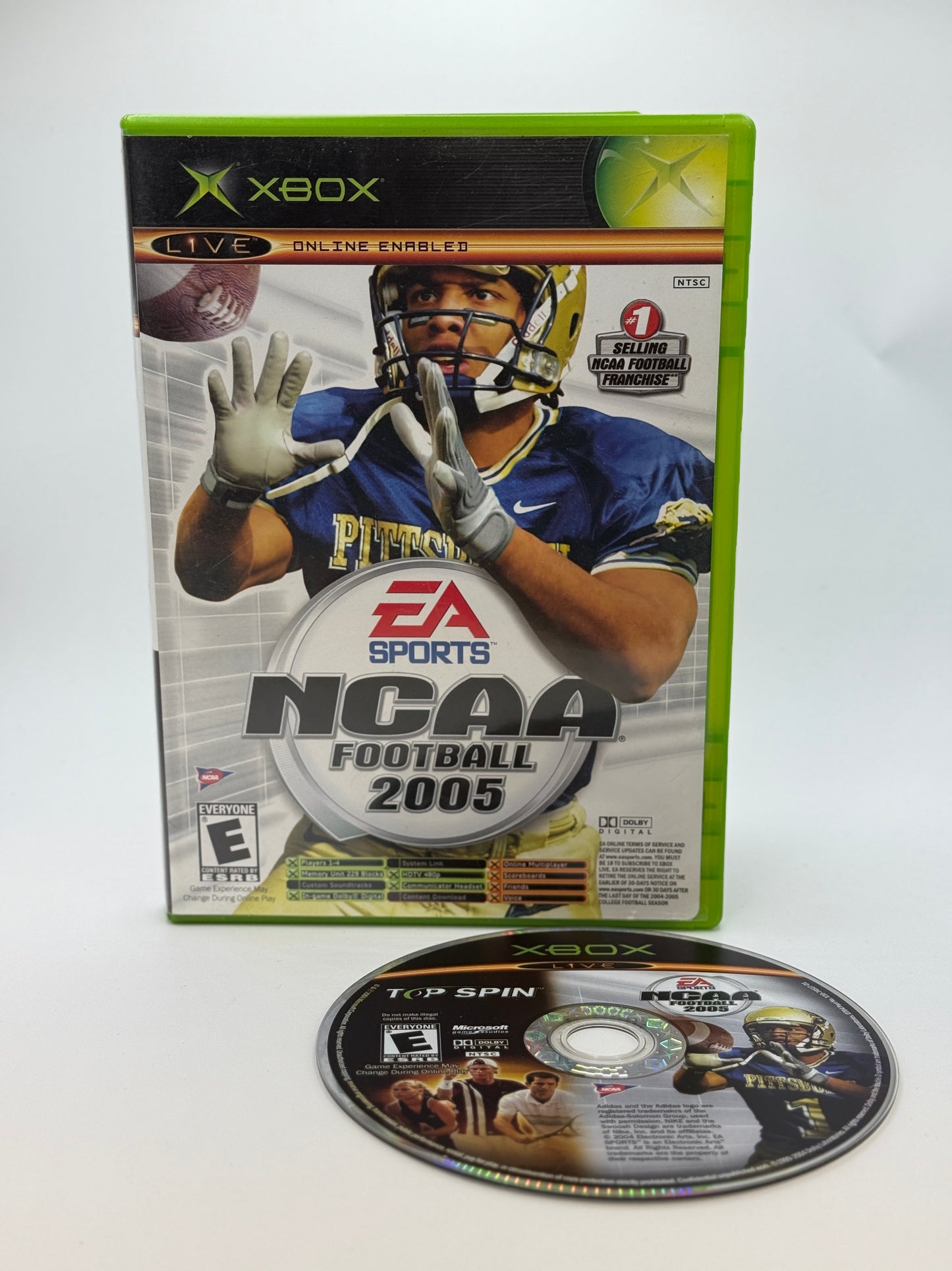 Used Xbox NCAA Football 2005 Top Spin Combo with Box