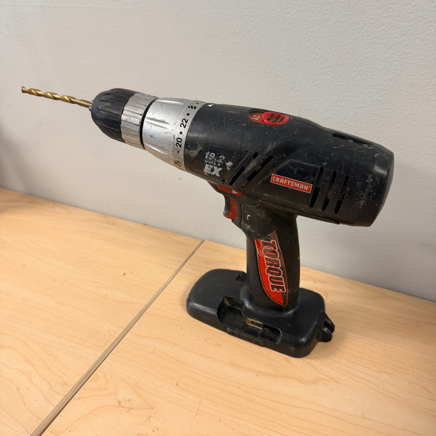 Craftsman 19.2V Cordless Drill Driver EX 1/2" Variable Speed Tool Only Blue Used - A