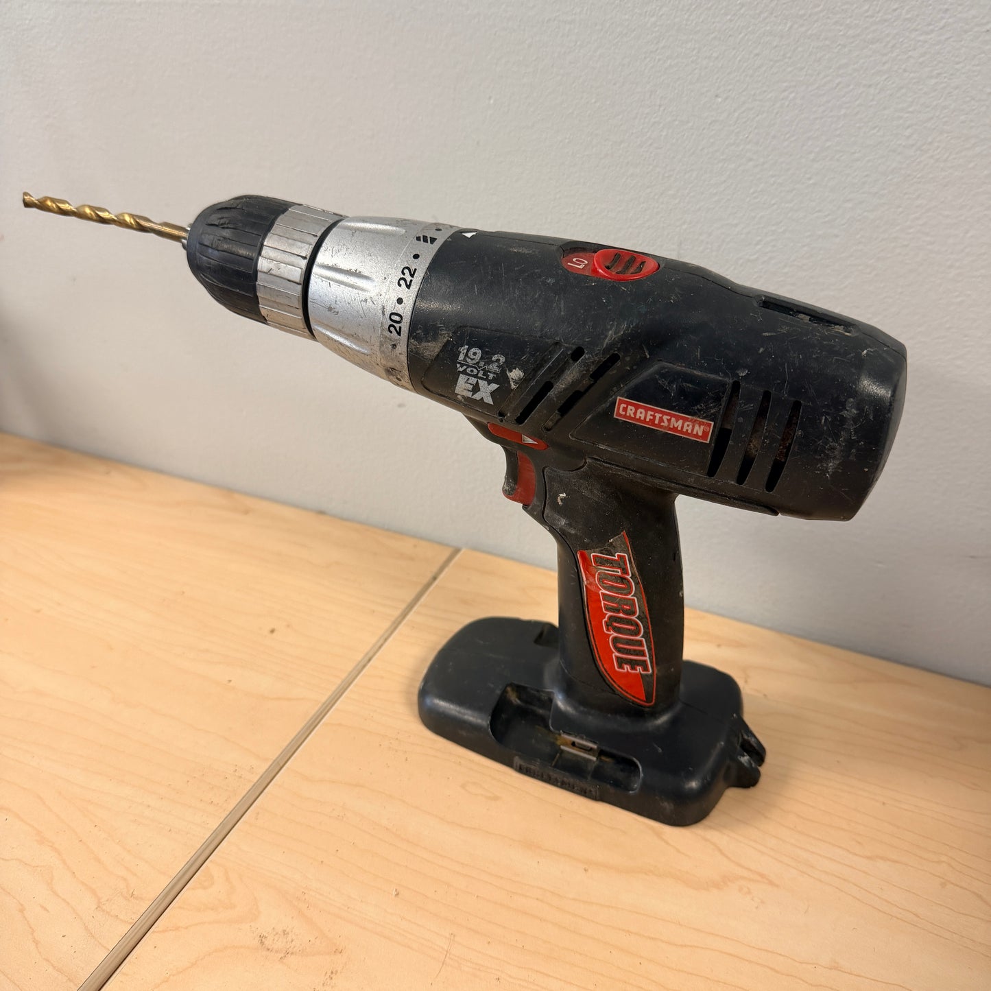 Craftsman 19.2V Cordless Drill Driver EX 1/2" Variable Speed Tool Only Blue Used - A