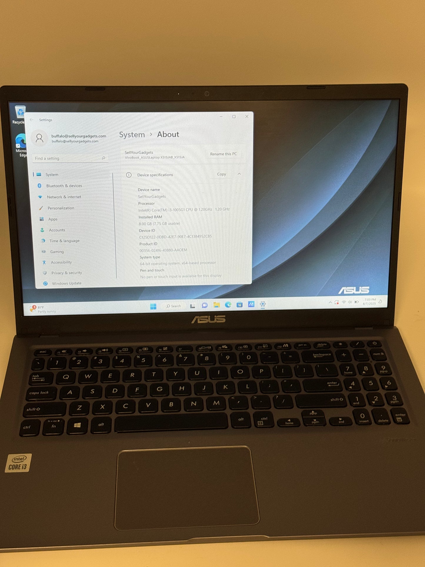 Asus VivoBook (X515J) 15" Laptop - Used - Gray