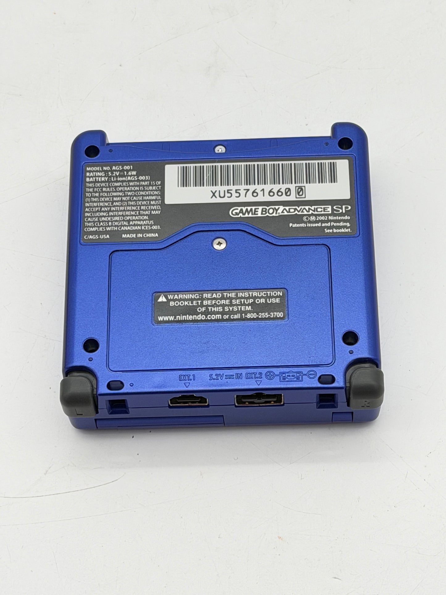 Nintendo GameBoy Advance SP AGS-101 2005 Blue Used A