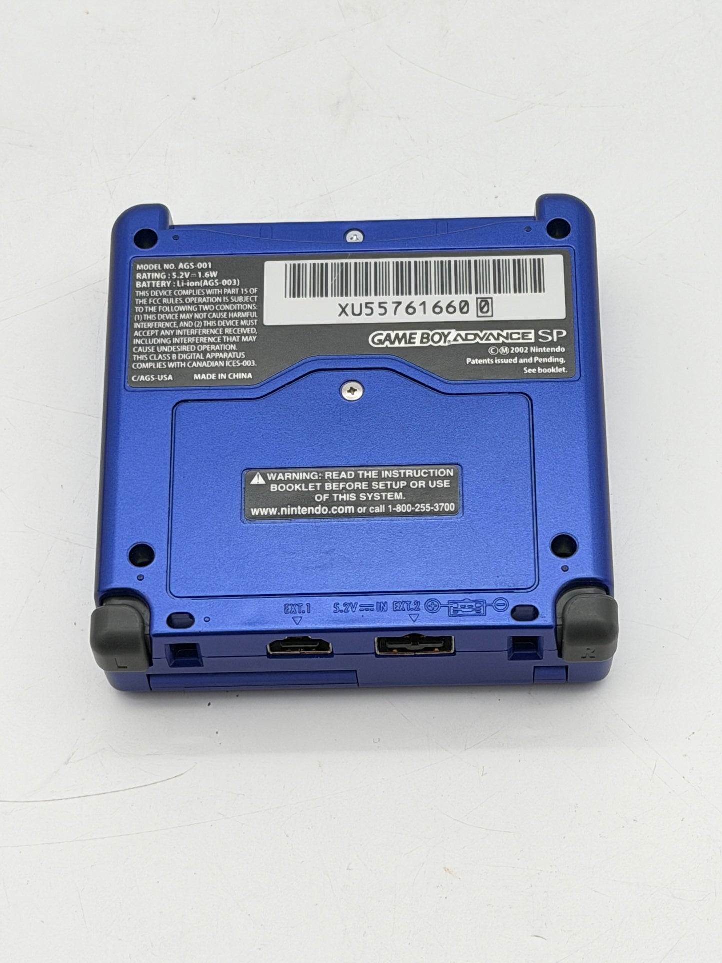 Nintendo GameBoy Advance SP AGS-101 2005 Blue Used A