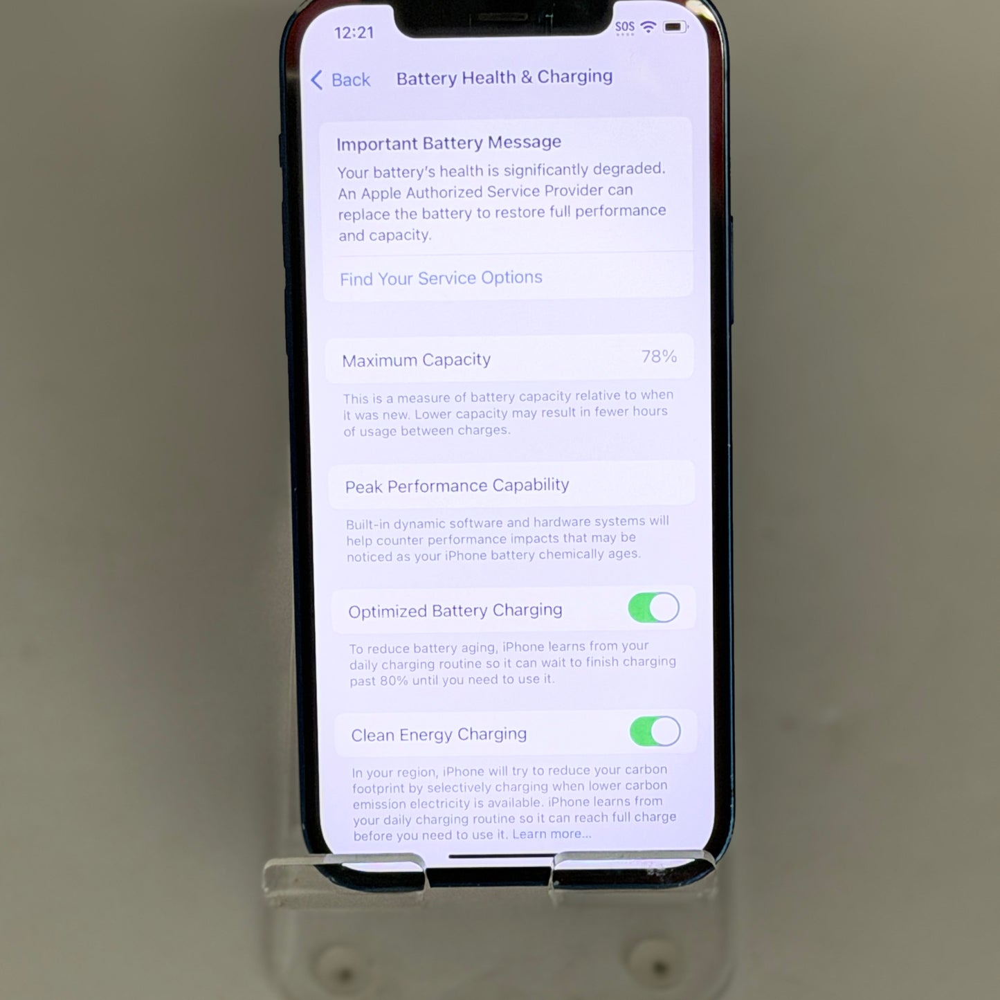 Apple iPhone 12 64GB Black Unlocked Broken Smartphone