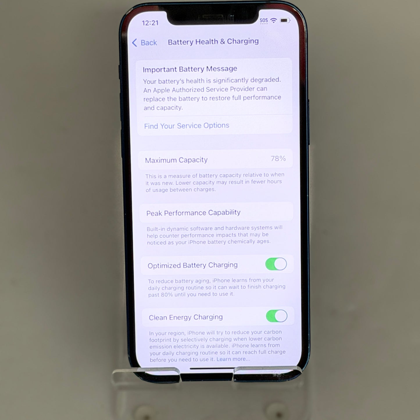 Apple iPhone 12 64GB Black Unlocked Broken Smartphone