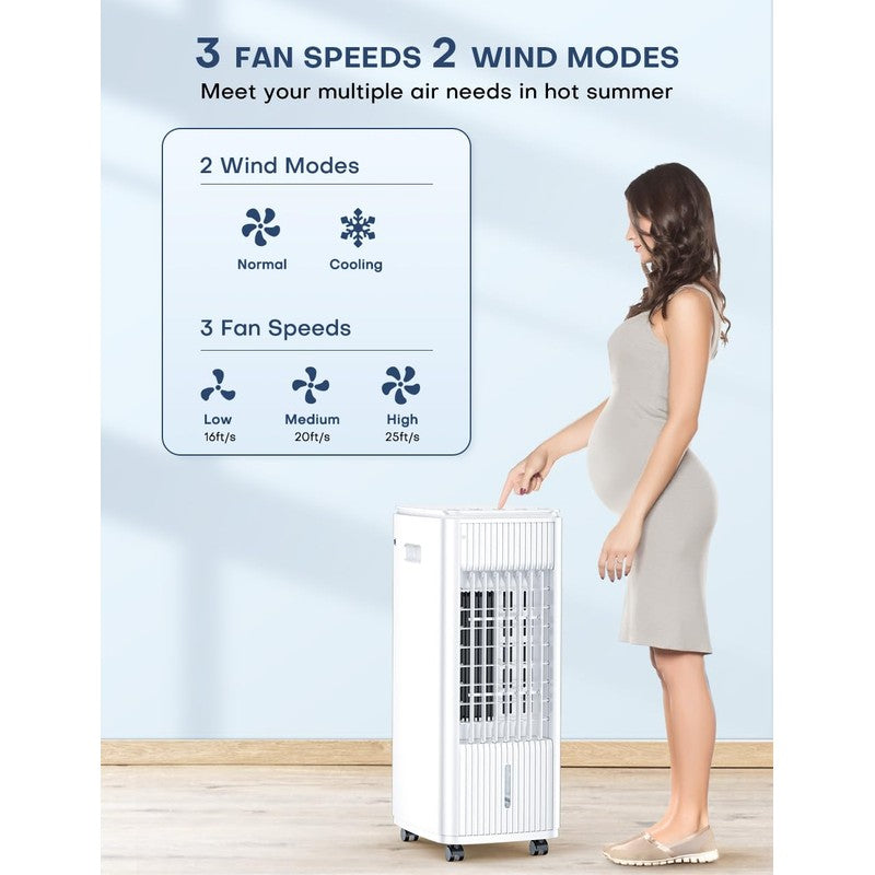 Evaporative Air Cooler 3-in-1 Portable Air Fan Swamp Cooler w/ Remote 1.8 Gal