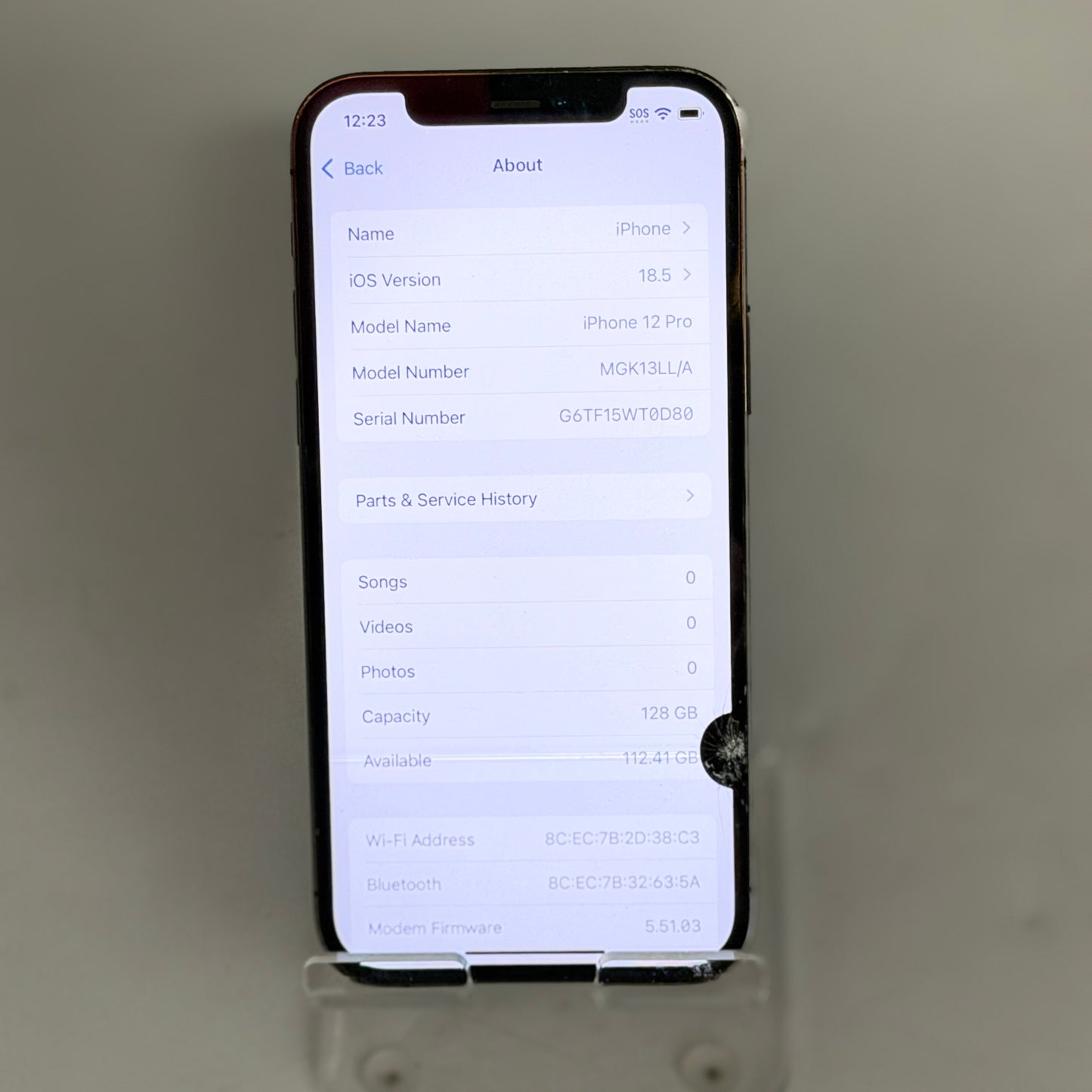 Apple iPhone 12 Pro 128GB Black Unlocked - Broken
